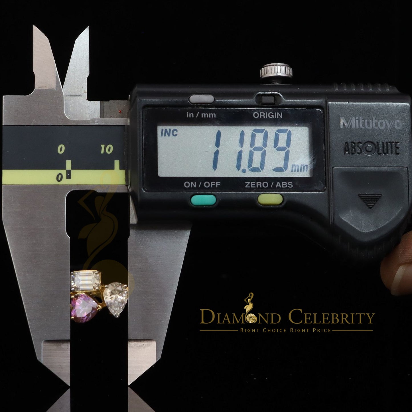 DiamondCelebritees 2.50CT Women's 925 Silver Yellow VVS D Pink & White Moissanite Toi Moi Ring SZ7
