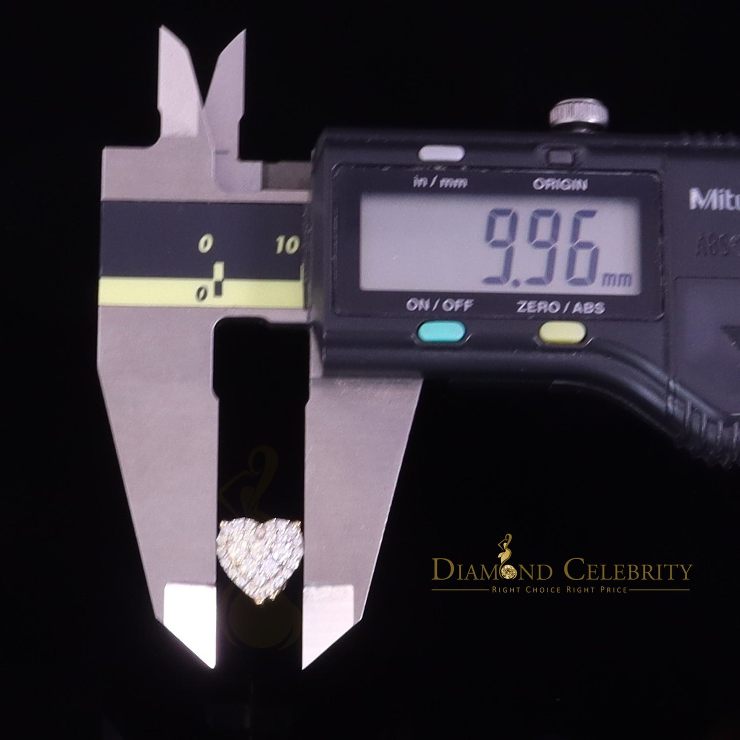DiamondCelebritees Men's/Womens 925 Silver Yellow 1.00ct VVS 'D' Round Moissanite Heart Earrings