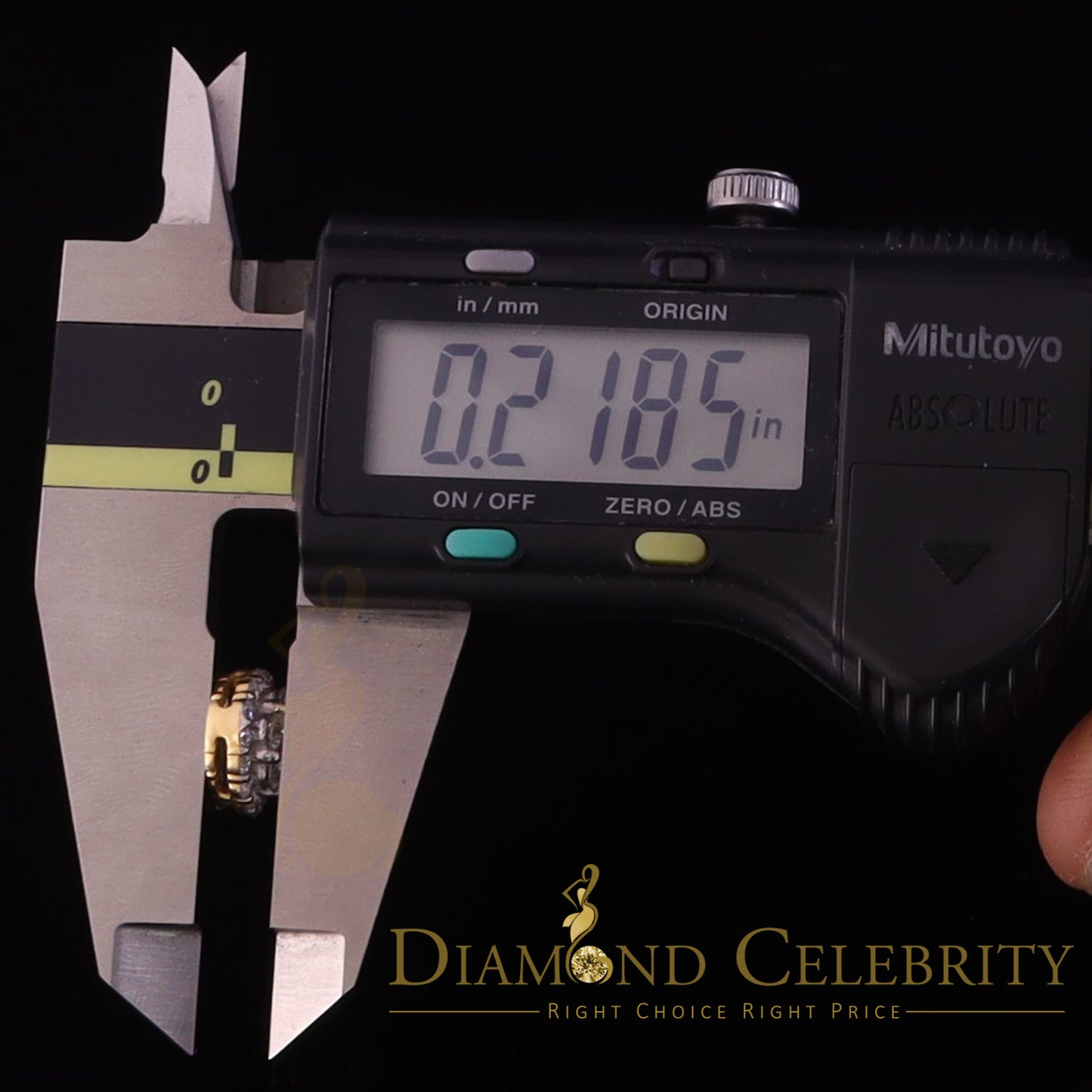 DiamondCelebritees Genuine 2.0ct Vvs 'D' Color Moissanite Cluster Earring 10k Real Yellow Gold