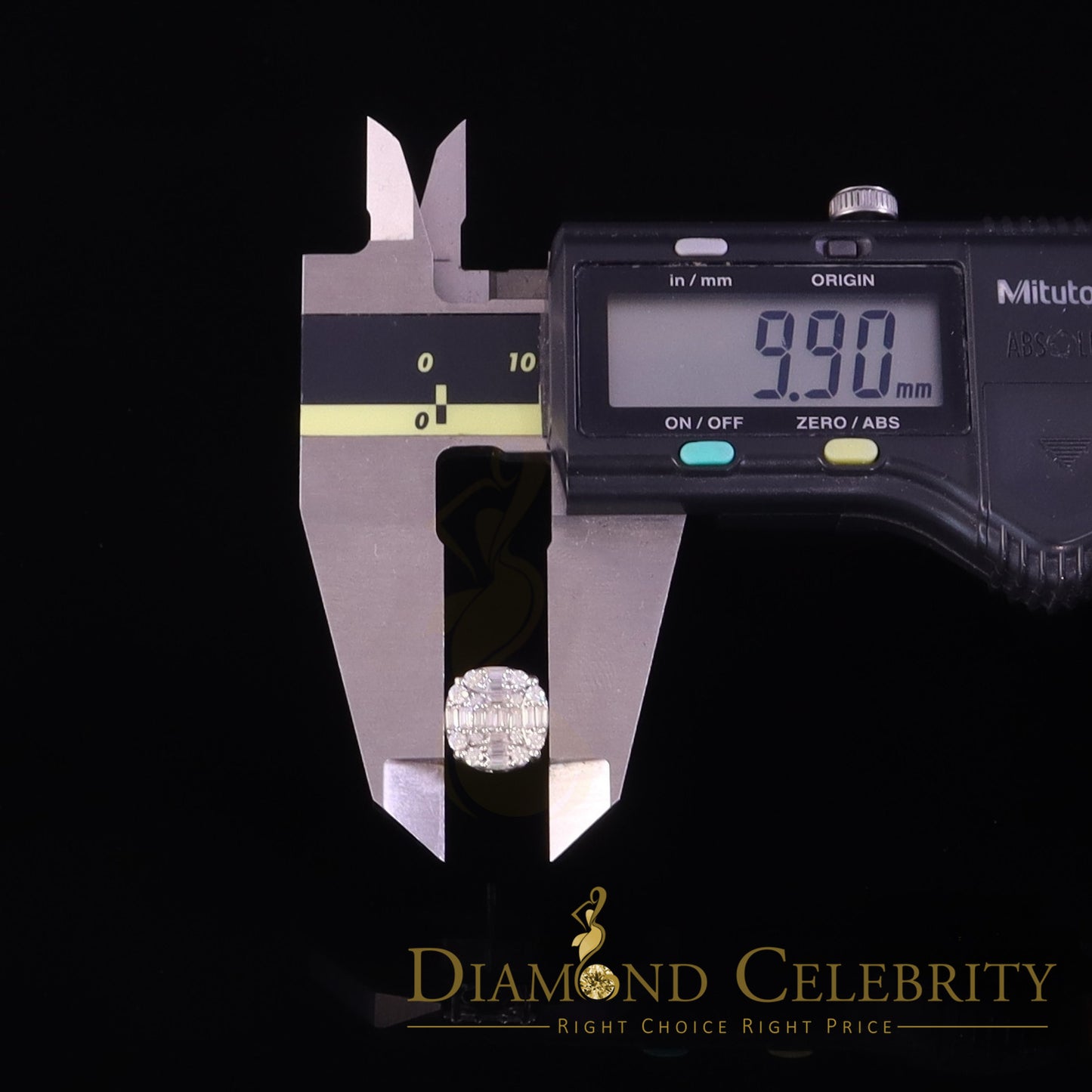 Diamondcelebritees Men's/Womens 925 Silver White 2.00ct VVS 'D' Moissanite Round Stud Earrings
