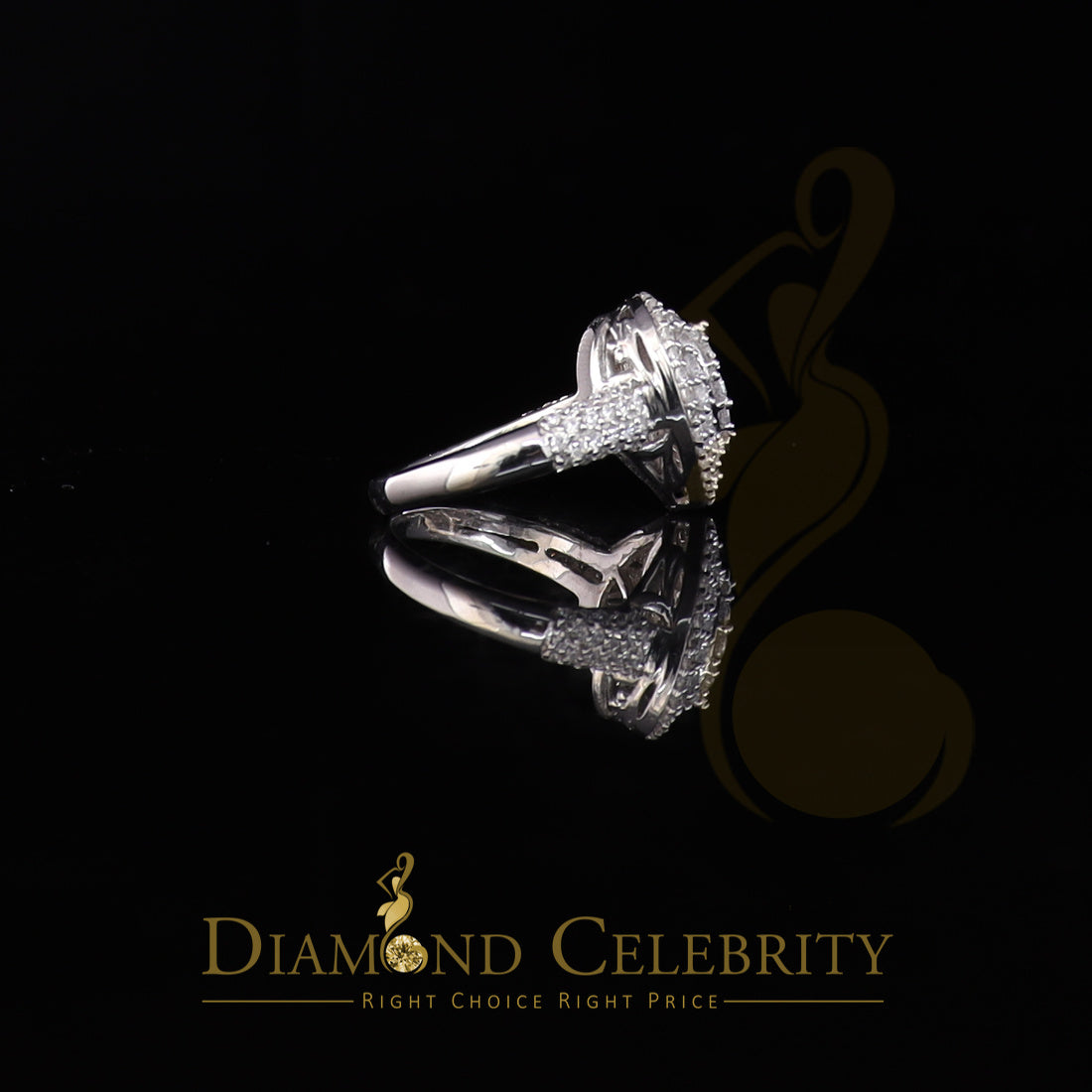 DiamondCelebritees 925 Sterling White Silver 2.89ct Cubic Zirconia Heart Engagement Women Ring SZ 8