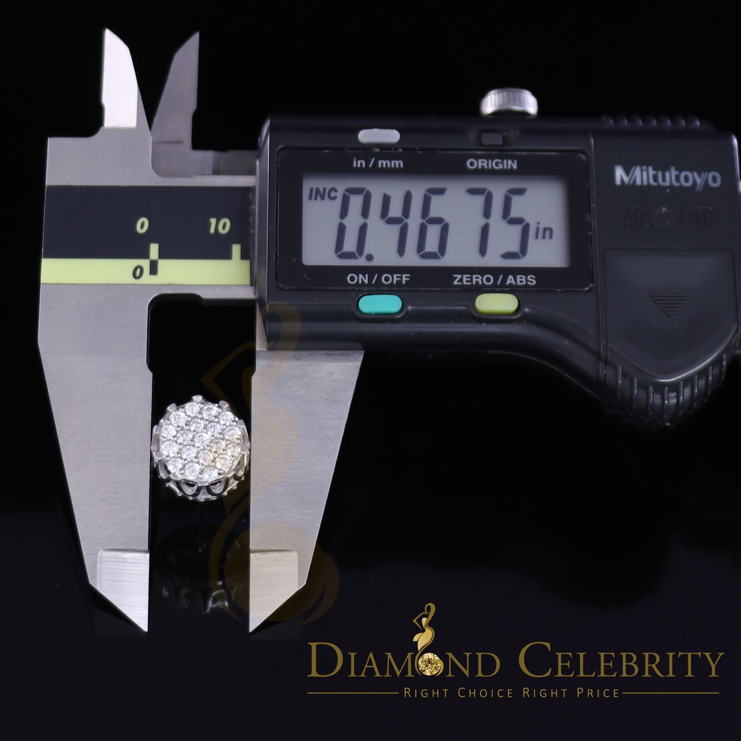 DiamondCelebritees White 925 Sterling Silver 2.04ct Cubic Zirconia Women's & Men's Floral Earrings
