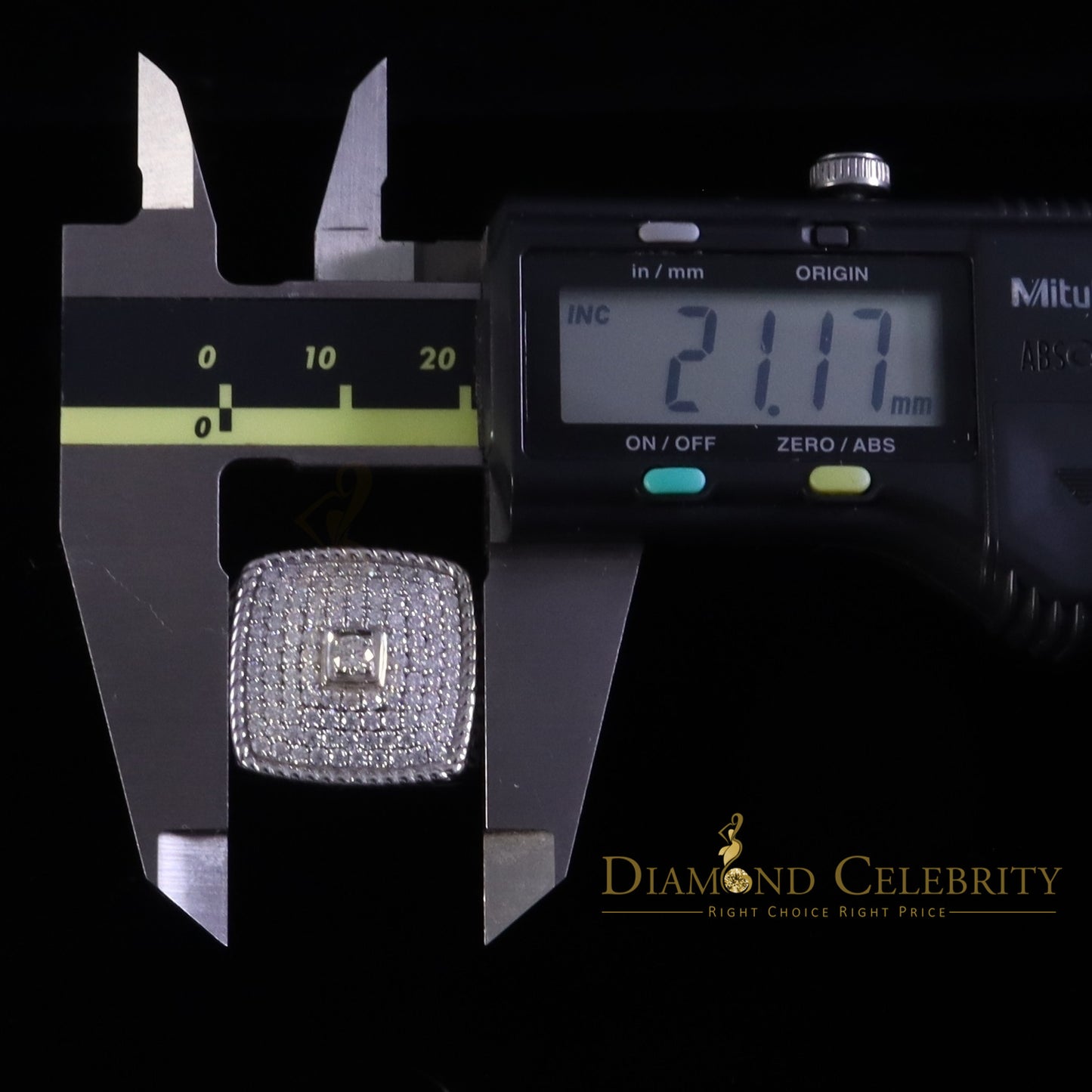 DiamondCelebritees Men's & Women's 925 Silver White VVS 'D' Square 3.00ct Moissanite Rings Size 10