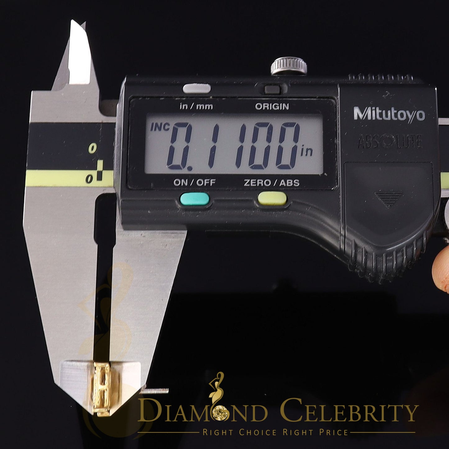 DiamondCelebritees 0.10ct Diamond Stud Earrings Yellow 925 Sterling Silver For Men's & Women's
