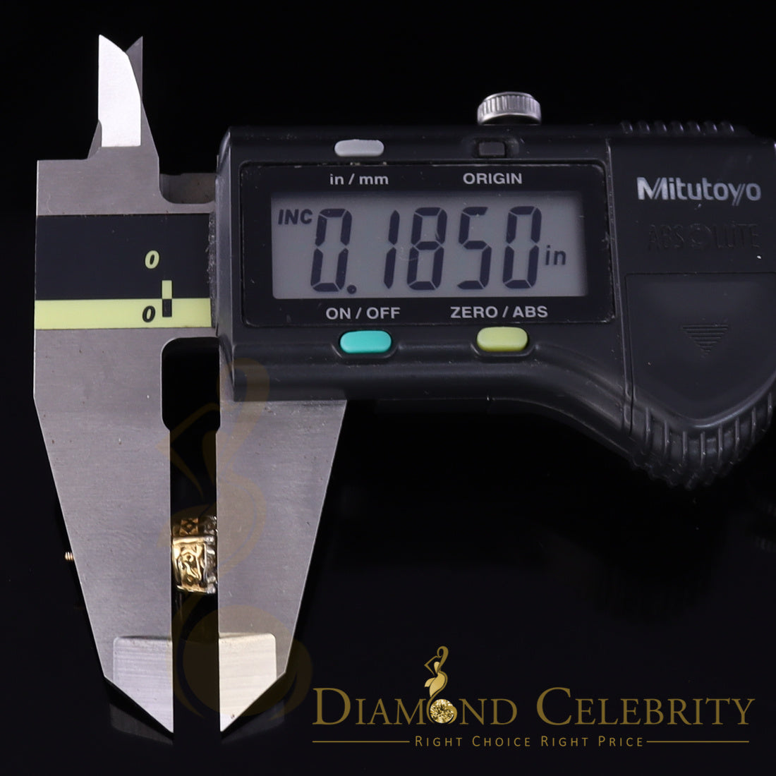 DiamondCelebritees10K Real Yellow Gold with Real 0.85CT Diamond Men's/Women's Stud Round Earring