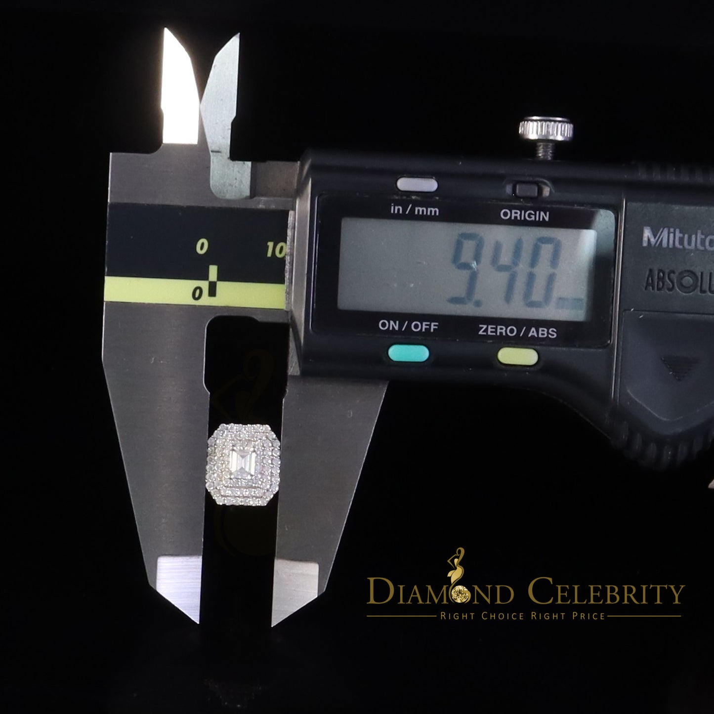 DiamondCelebritees Octagonal Emerald Cut 1.10ct VVS D Moissanite Unisex 925 Yellow Silver Earrings