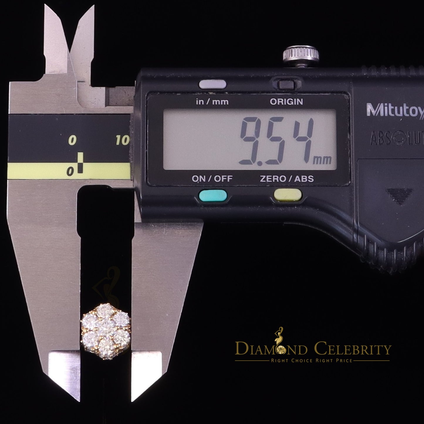 DiamondCelebritees Men's/Women's 925 Silver Yellow 2.00ct VVS 'D' Moissanite Floral Stud Earrings