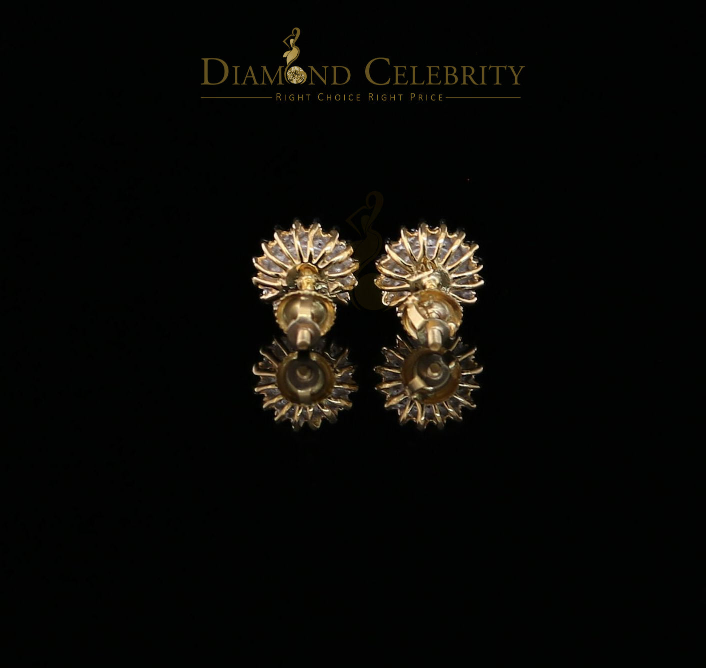DiamondCelebritees10K Real Yellow Gold with 0.35CT Real Diamond Men's/Women's Stud Earrings