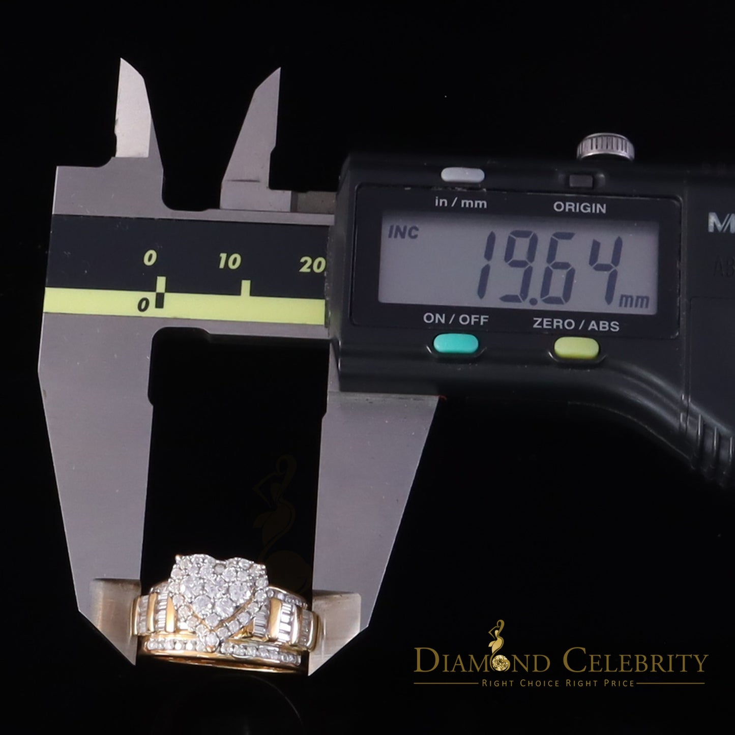 DiamondCelebritees New Women Heart Cindarella Ring 925 Yellow Silver1.20ct VVS D Clr.Moissanite SZ7