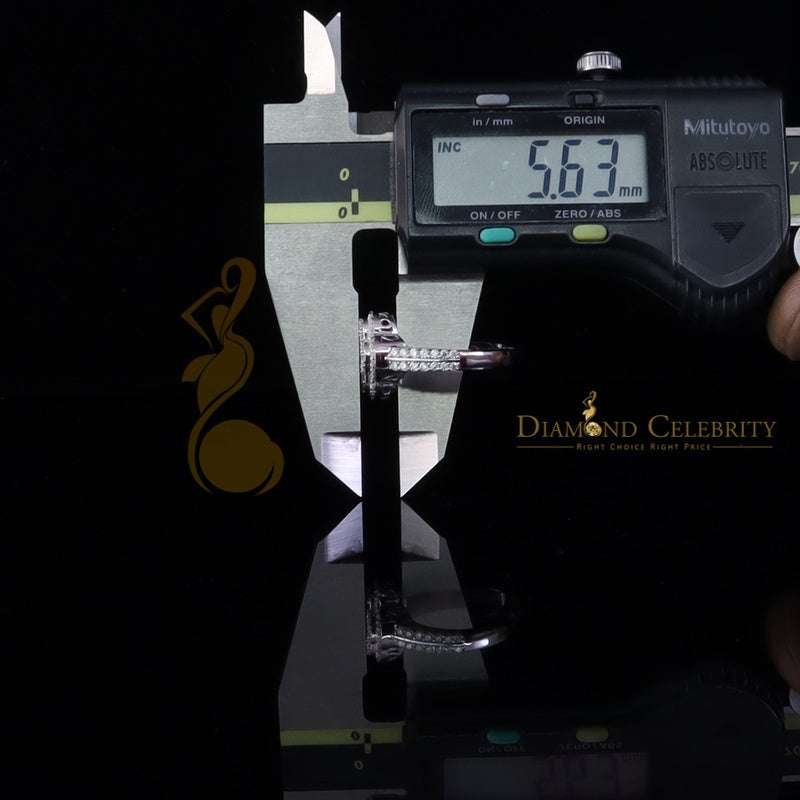 DiamondCelebritees 1.66ct VVS D Clr Clover Shape Silver White For Women's 925 Moissanite Ring Size7