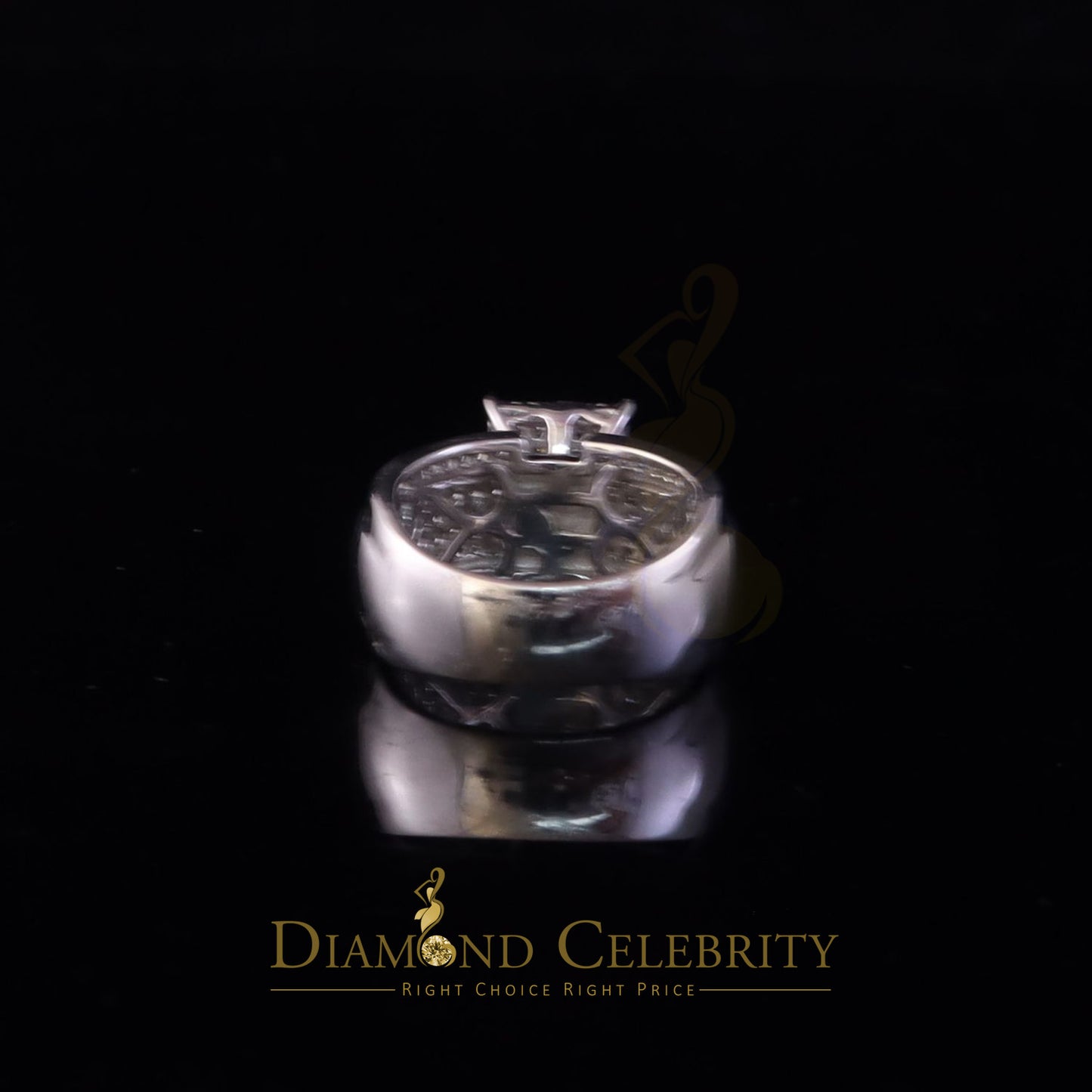 DiamondCelebritees Diamond Celbrity 2.03ct Cubic Zirconia White Silver Womens Square Ring Size 7