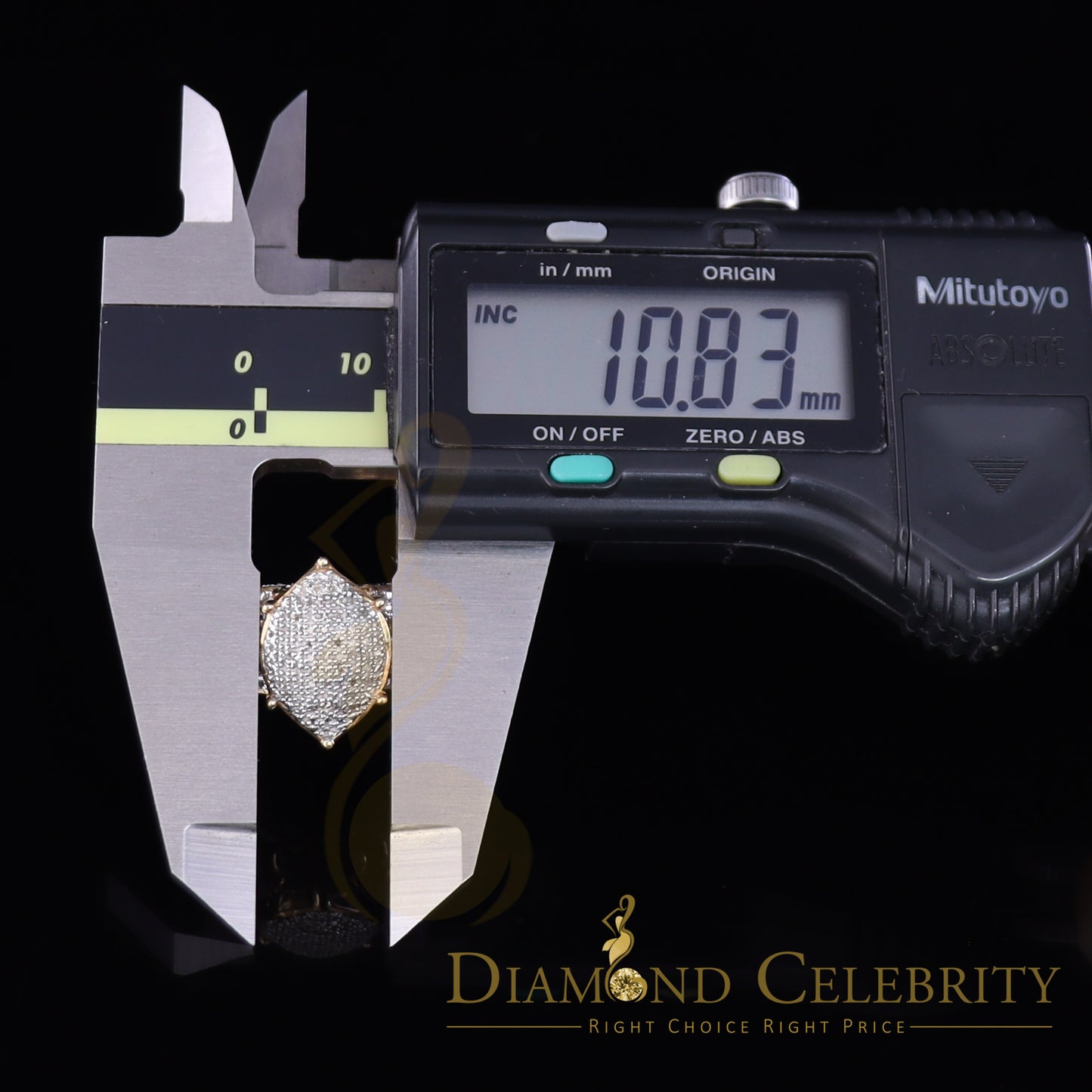 DiamondCelebritees 0.20 CT Real Diamond Womens Sterling SilverYellow Turtle Ring Size 7