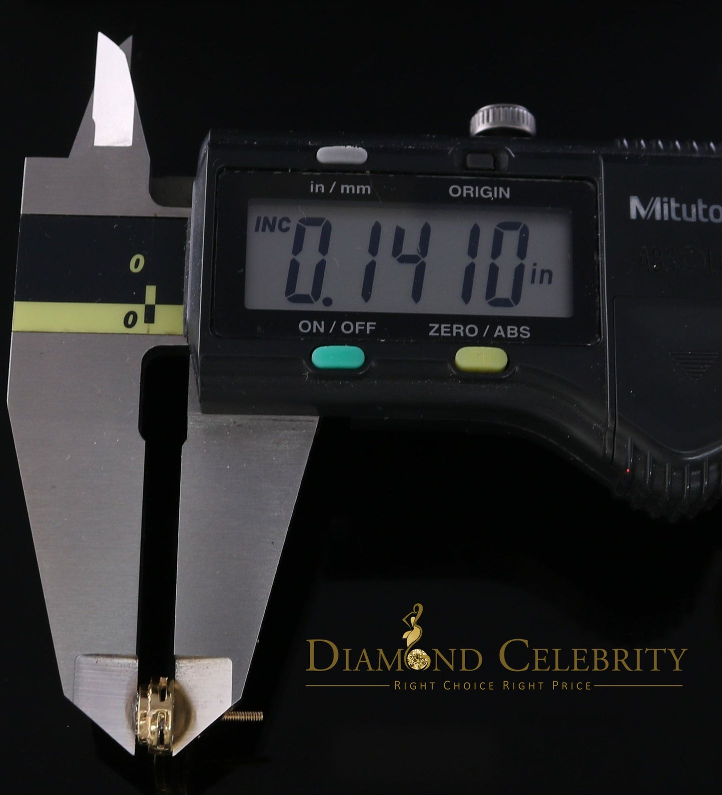DiamondCelebriteesReal 10k Yellow Gold with Real 0.12CT Diamonds Stud Earrings For Women And Men