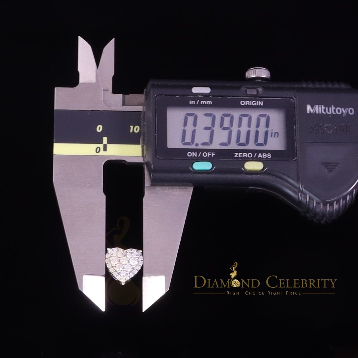 Diamondcelebritees Men's/Womens 925 Silver White 1.00ct VVS 'D' Moissanite Heart Stud Earrings