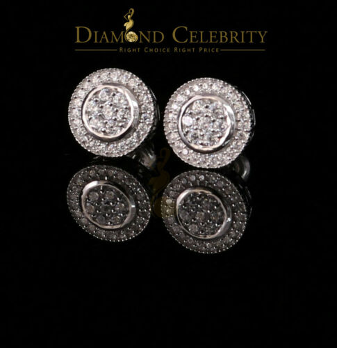 DiamondCelebritees 925 Sterling White Silver 1.59ct Cubic Zirconia Round Women's Stud Earrings