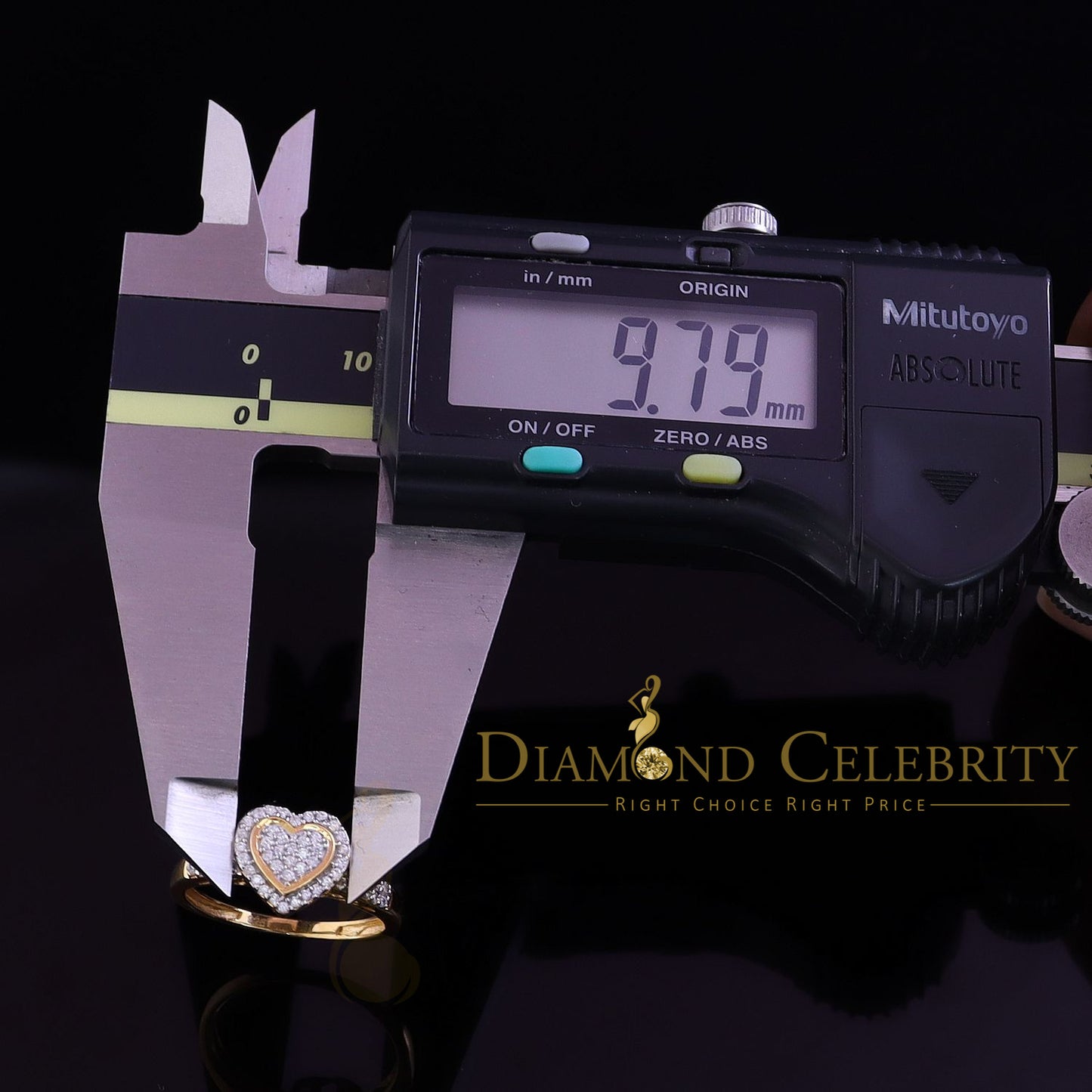 DiamondCelebritees 925 Silver 0.59ct Shiny Cubic Zirconia Yellow Heart Engagement Womens Ring SZ 7