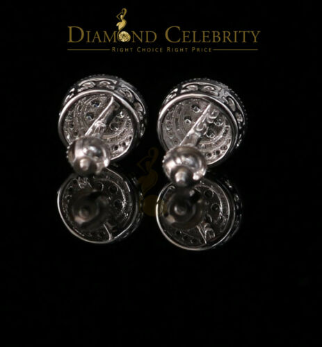 DiamondCelebritees 925 Sterling White Silver 1.59ct Cubic Zirconia Round Women's Stud Earrings