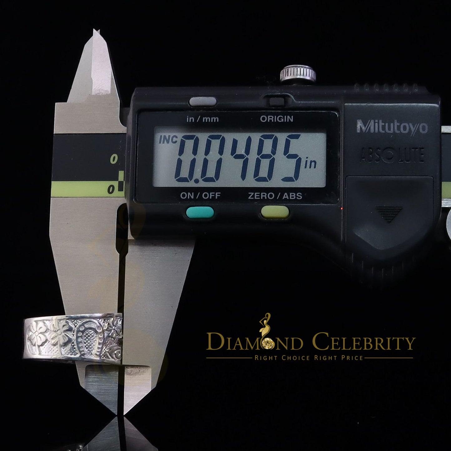 DiamondCelebritees White 925 Sterling Silver Lucky Solid Good Luck Women's Ring SZ 7