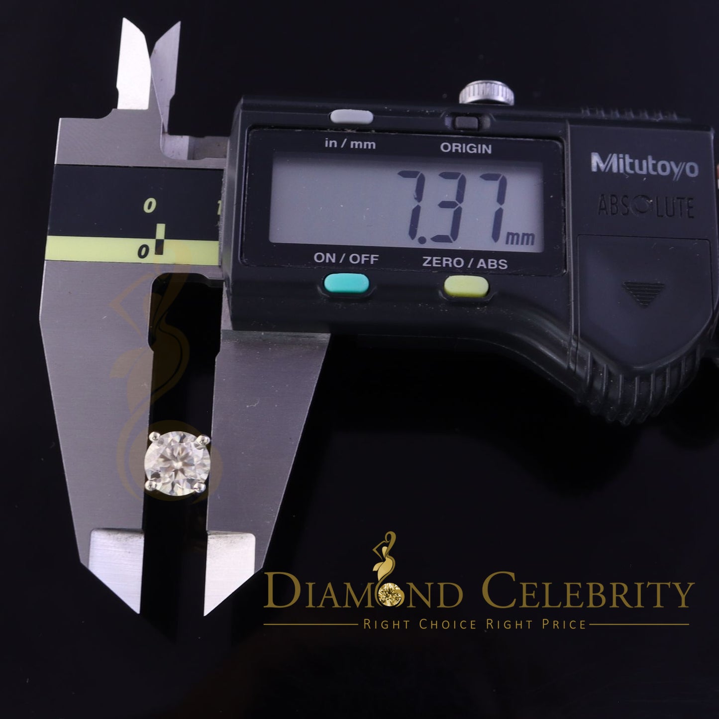 DiamondCelebritees Mens & Womens stud 925 silver Yellow 3.00ct VVS 'D' Color Moissanite Earrings