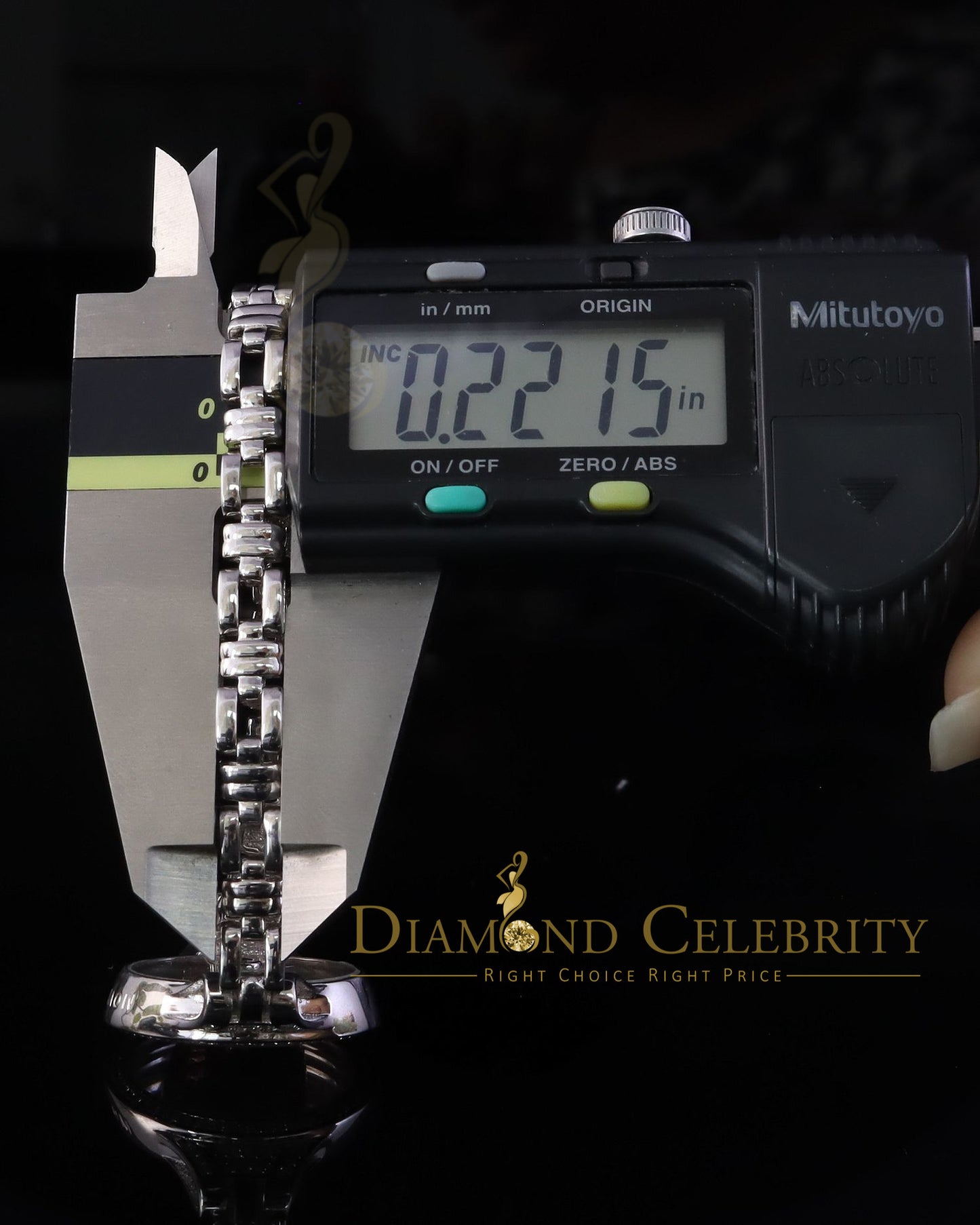 Diamondcelebritees 925 Sterling Silver White Bracelet Iced Out Floating Love Cubic Zirconia Size 7