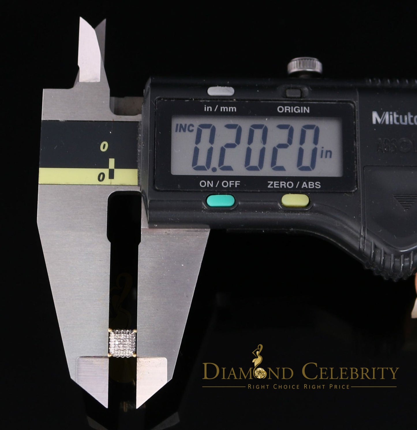 DiamondCelebriteesMen's/Women's 10K Real Yellow Gold with 0.05CT Real Diamond Stud Micro Earring