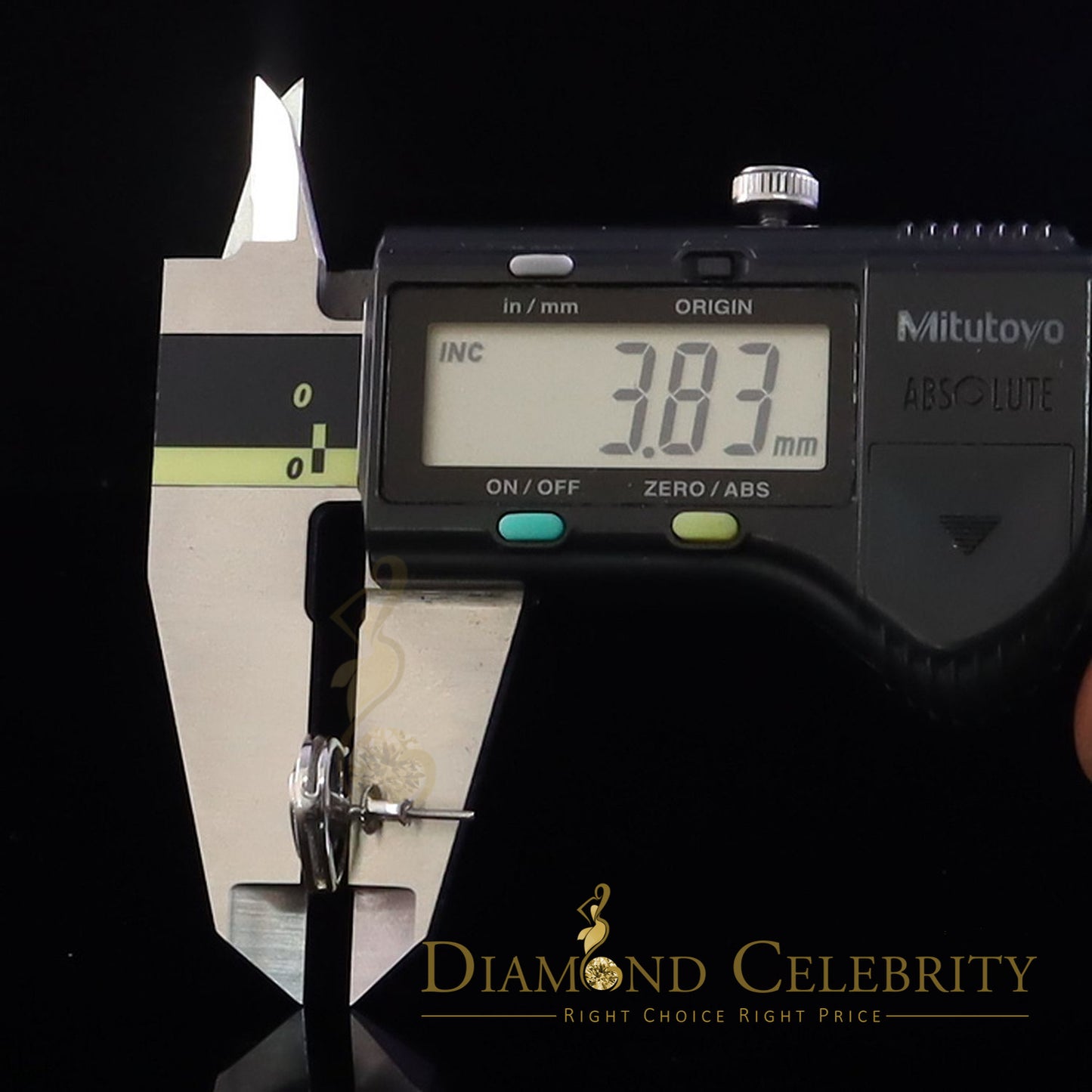 DiamondCelebritees Aretes Para Hombre Heart 925 White Silver 0.30ct Diamond Women's Style Earring