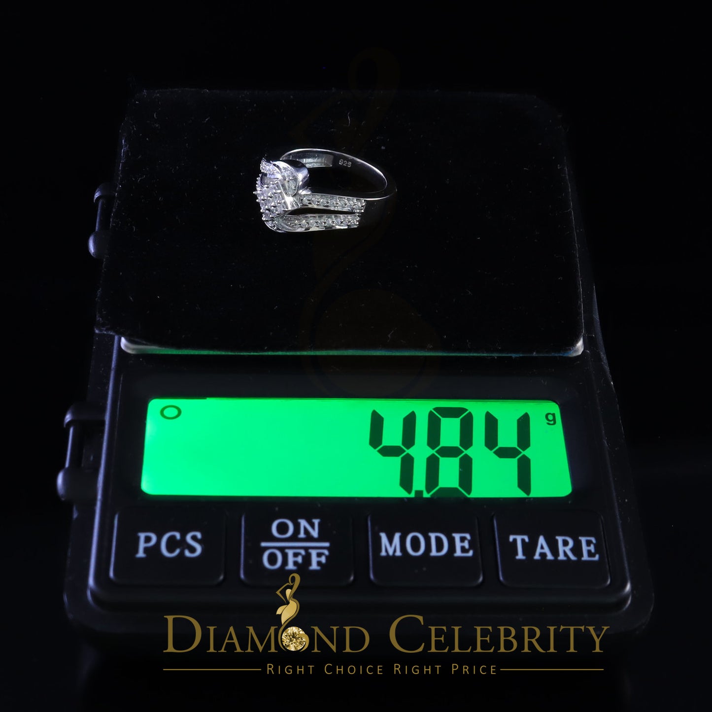 DiamondCelebritees 1.00ct 925 Sterling White Silver 'Z' Round Cubic Zirconia Womens Ring Size 7