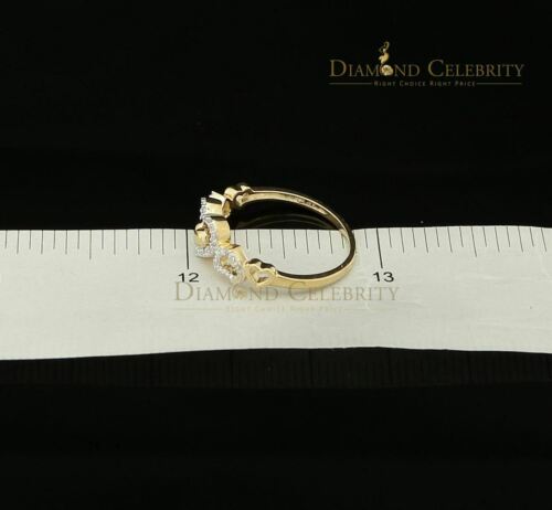 DiamondCelebritees Sterling Yellow Silver Heart-Shaped 0.22ct Cubic Zirconia Heart Ring Size 7