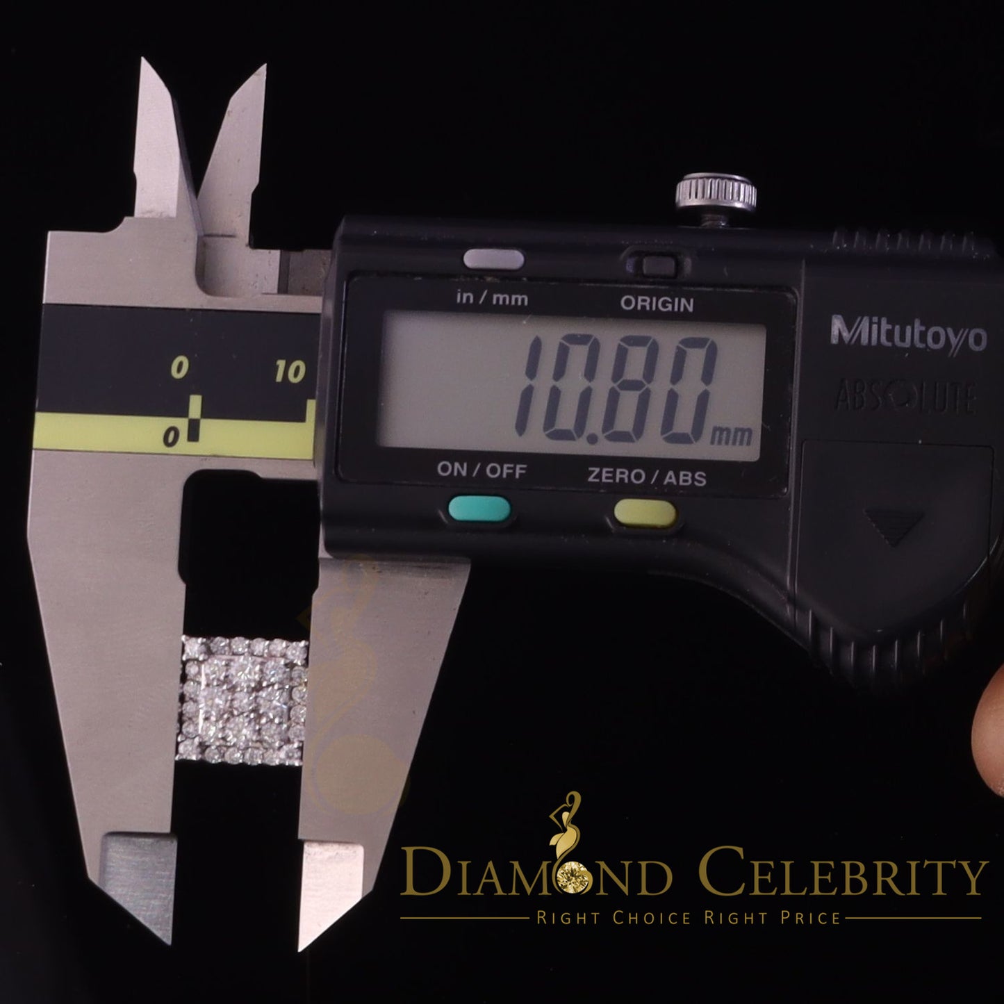 DiamondCelebritees 1.75ct Vvs 'D' Color Genuine Moissanite Stud SQUARE Earring10k Real Yellow Gold