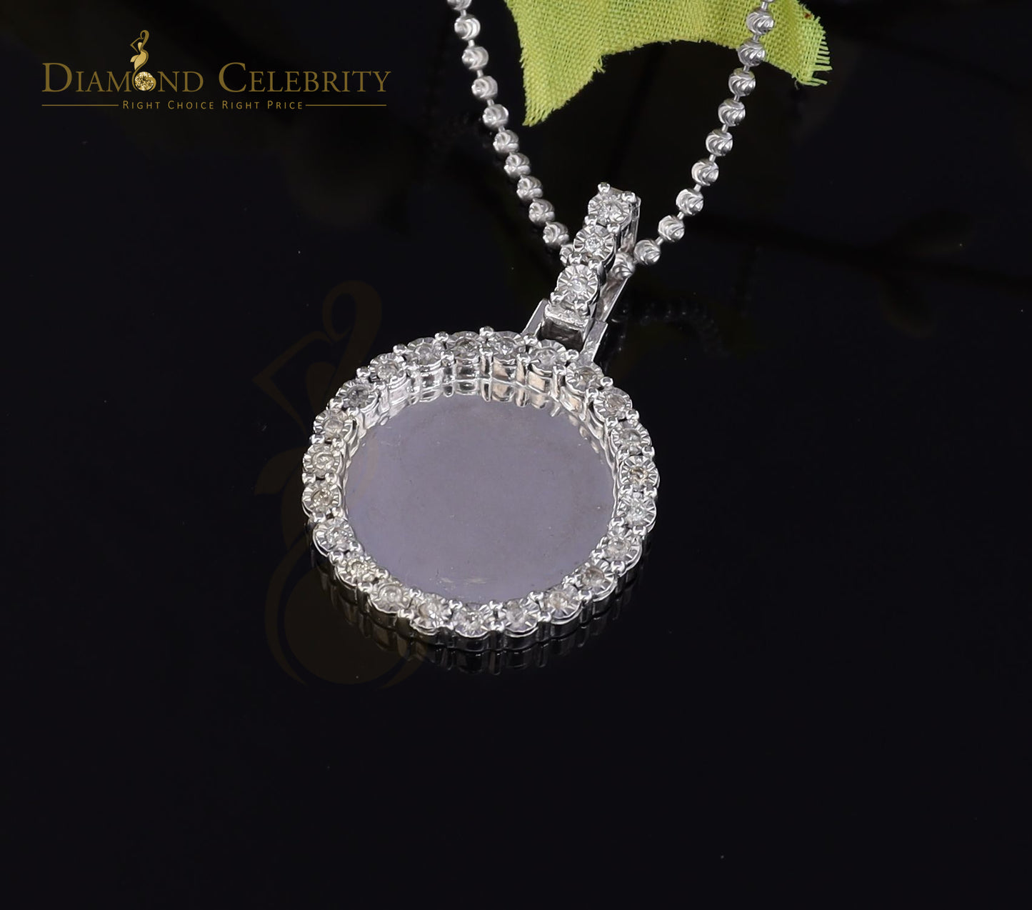 DiamondCelebritees Real 0.50ct Diamond 925 Sterling Silver 1.0" PICTURE Fashion White Pendant