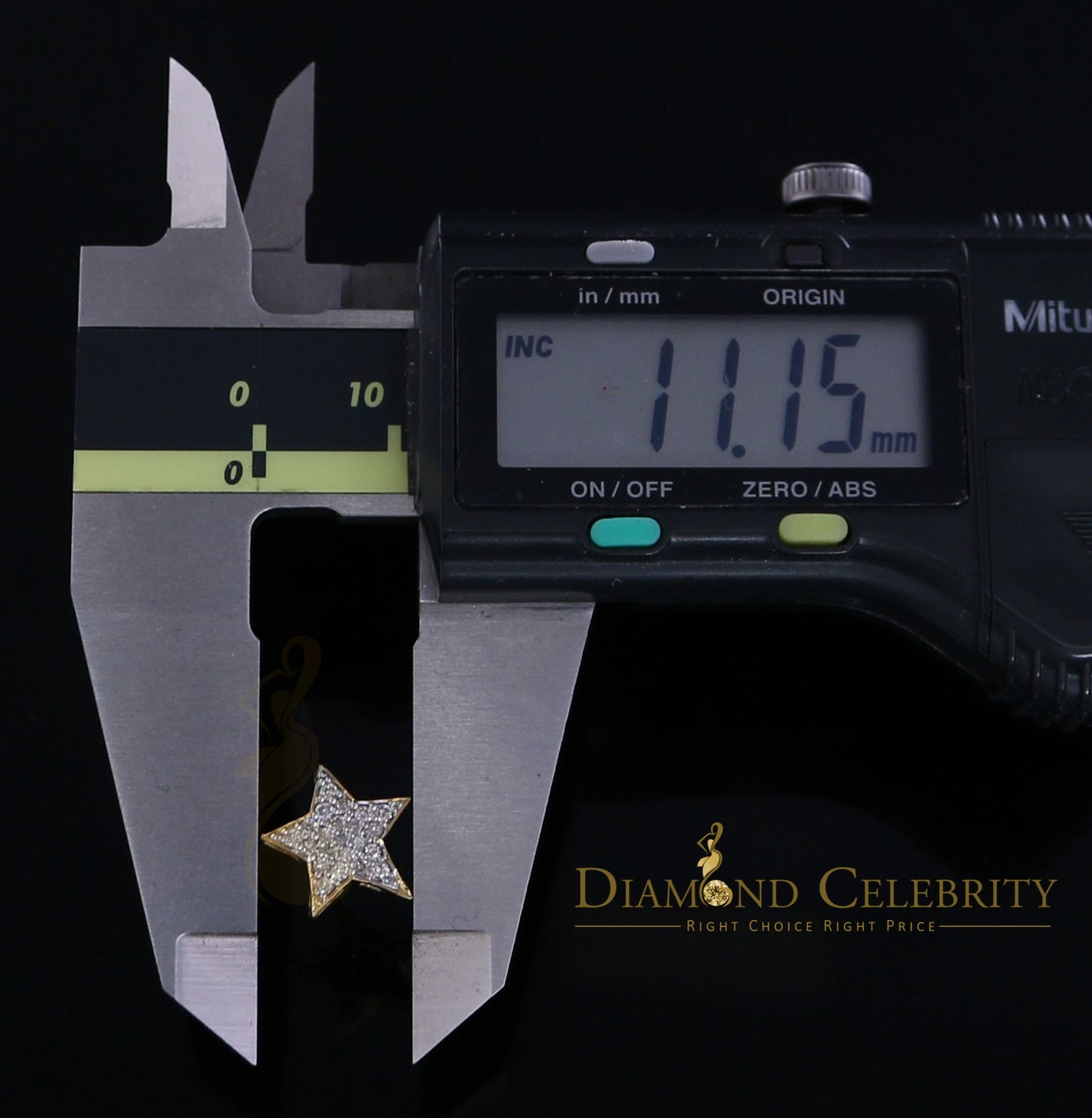 DiamondCelebritees10K Real Yellow Gold Real Diamond 0.50CT Men's/Women's shape Star Stud Earrings