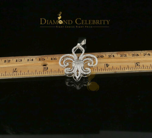 DiamondCelebritees Beuatiful Saints Shape White Sterling Silver Pendant with 3.20ct Cubic Zirconia