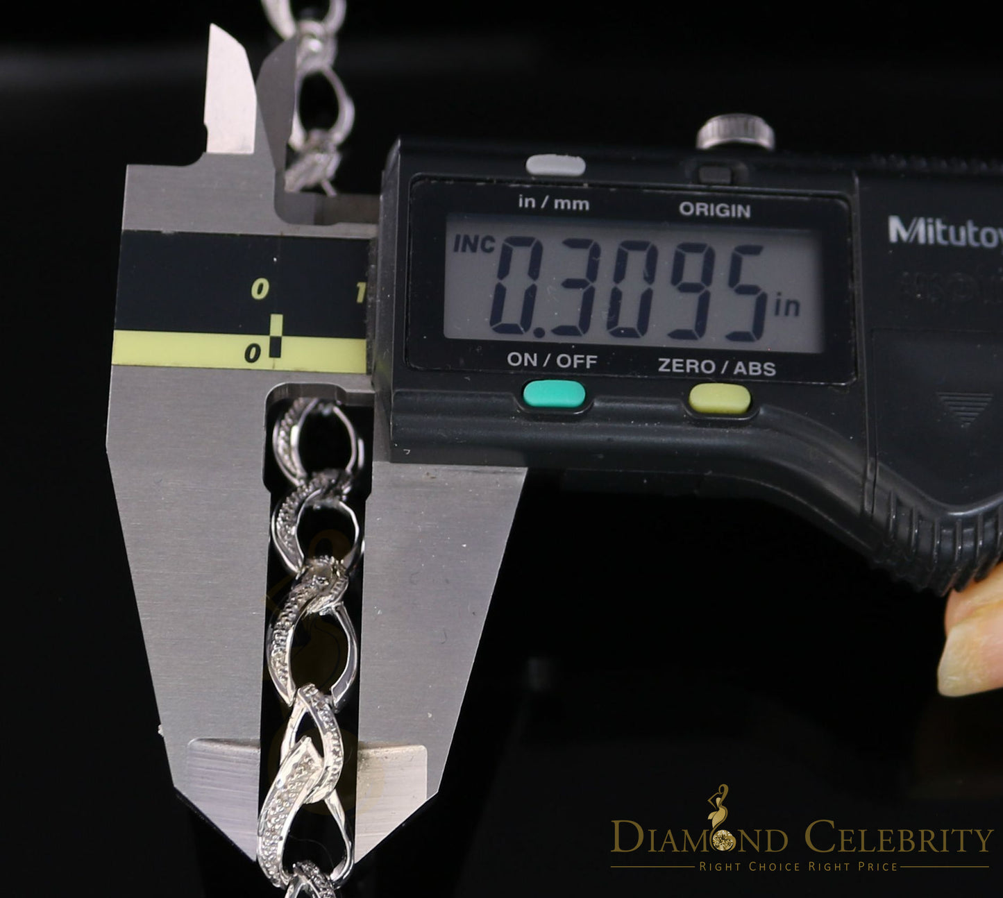 Diamondcelebritees 925 Sterling Silver White 0.20CT Real Diamonds Fancy Style Bracelet Size 7''