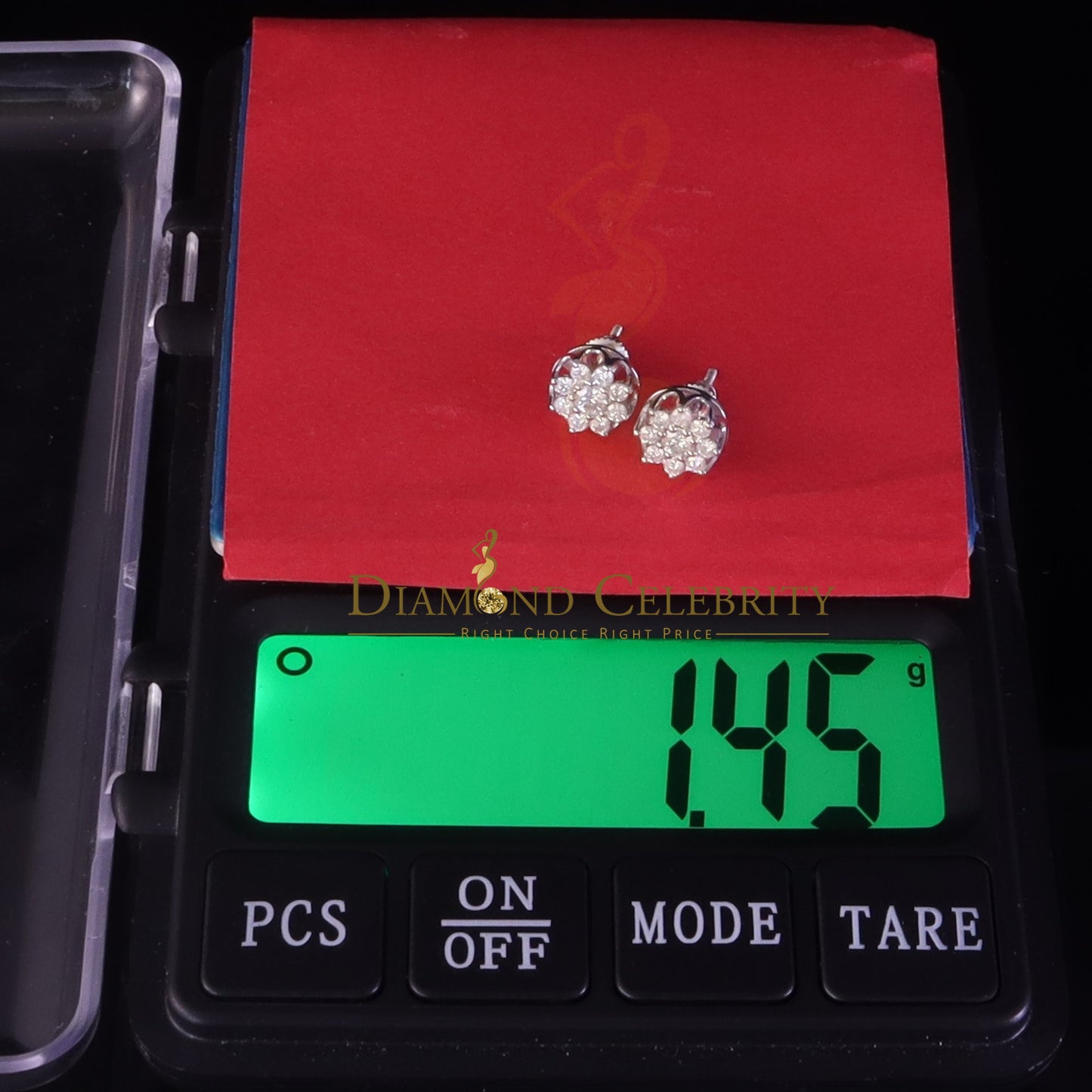 Diamondcelebritees Men's & Womens 925 Silver White 0.75ct VVS 'D' Moissanite Round Stud Earrings