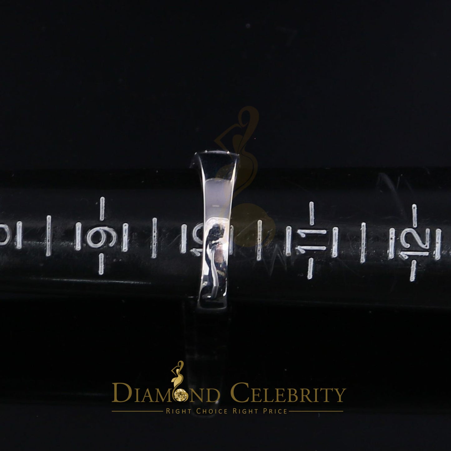 DiamondCelebritees 925 Sterling Silver 0.05ct Real Diamond Men's Style White Band Style Ring SZ 10