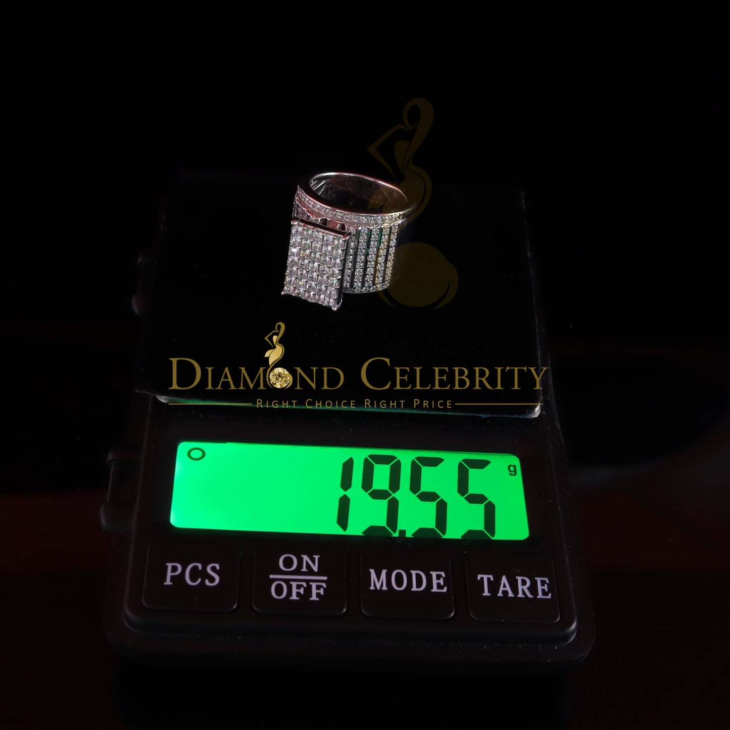 DiamondCelebritees 925 White Sterling Silver CZ 7.00ct Women's Cindarella Ring Size 8