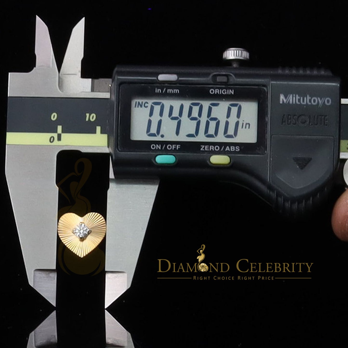 DiamondCelebritees Women's 0.33ct VVS 'D' Moissanite 925 Silver Yellow HEART Diamond Cut Earrings