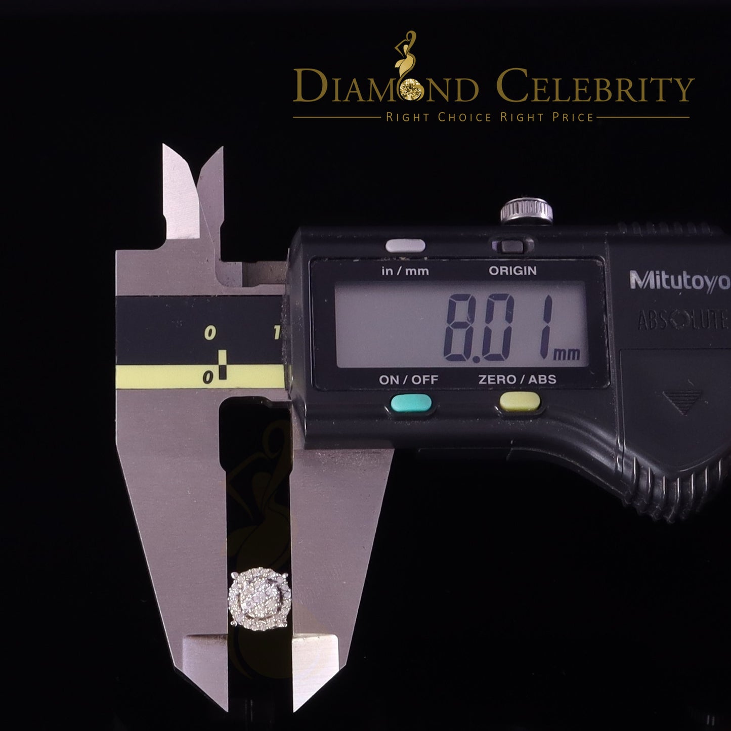 Diamondcelebritees 925 Silver White 0.40ct VVS 'D' Moissanite Round Men's / Womens Stud Earrings