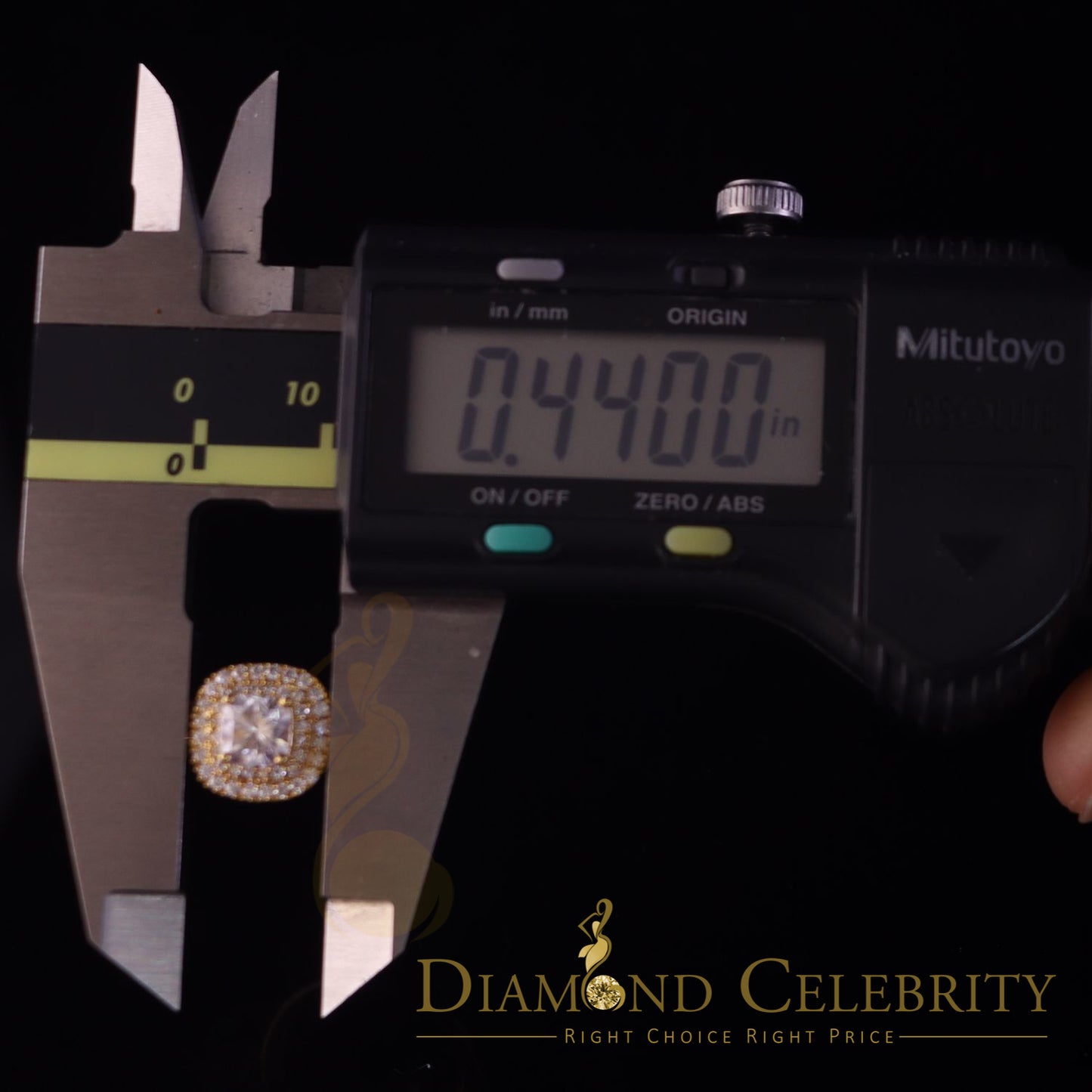 King Of Blings 10K Yellow Gold 2.00CT 'VVS' 'FL' D clr Cushion Cut Moissonite Womens Ring S/7