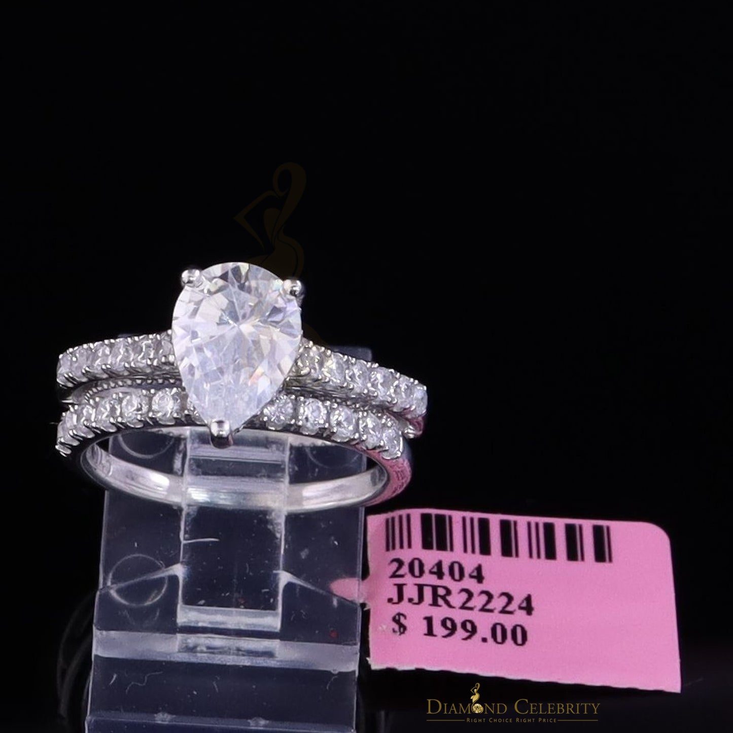 DiamondCelebritees 4.43ct White Cubic Zirconia 925 Sterling Silver Bridal Fashion Womens Ring SZ 7