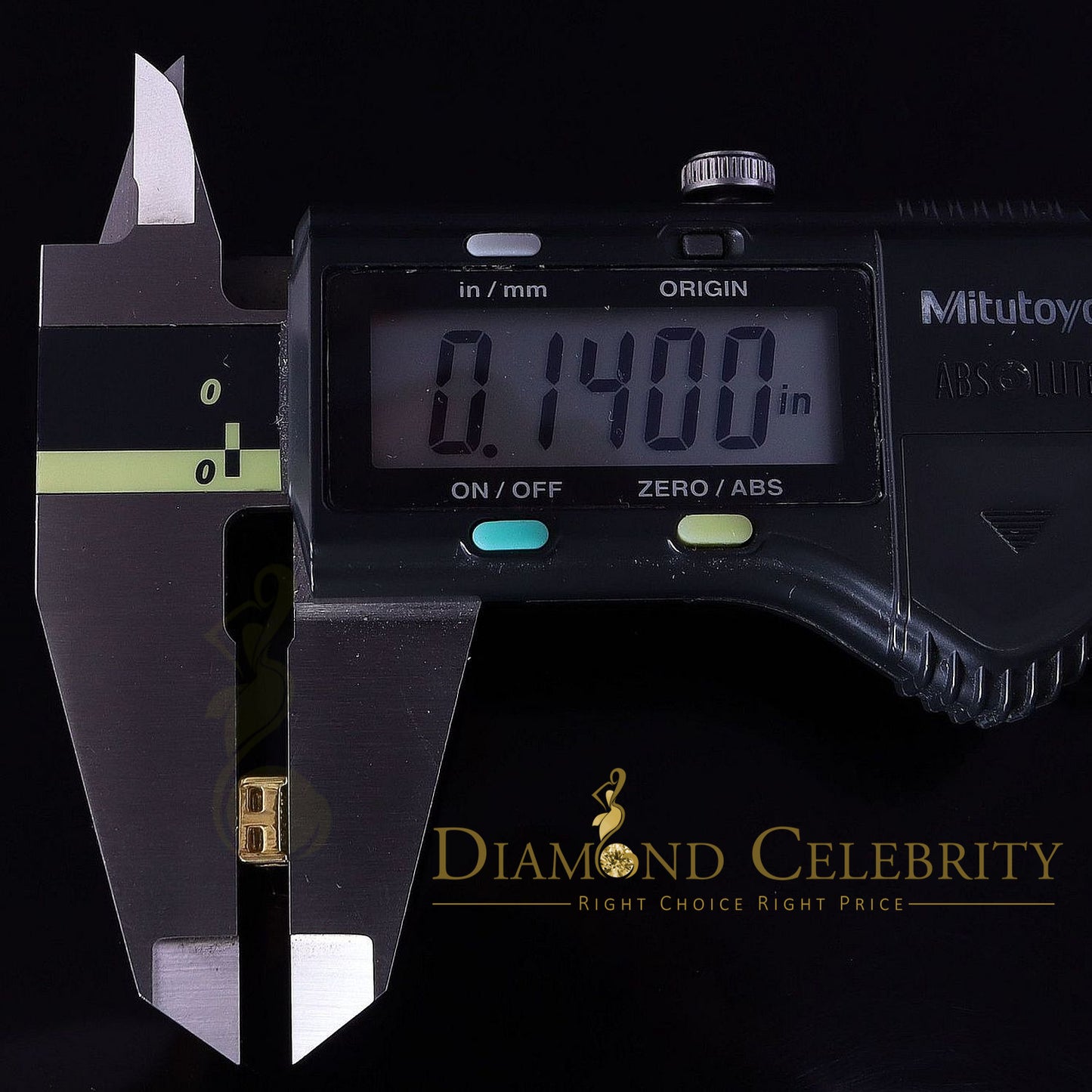 DiamondCelebritees Yellow 925 Silver 0.14ct Men's & Women's Elegant Cubic Zirconia Square Earrings