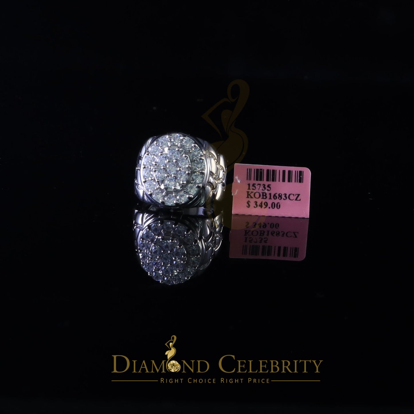 DiamondCelebritees 3.59ct White Engagement Ring Women 925 Sterling Silver Cubic Zirconia Size 8