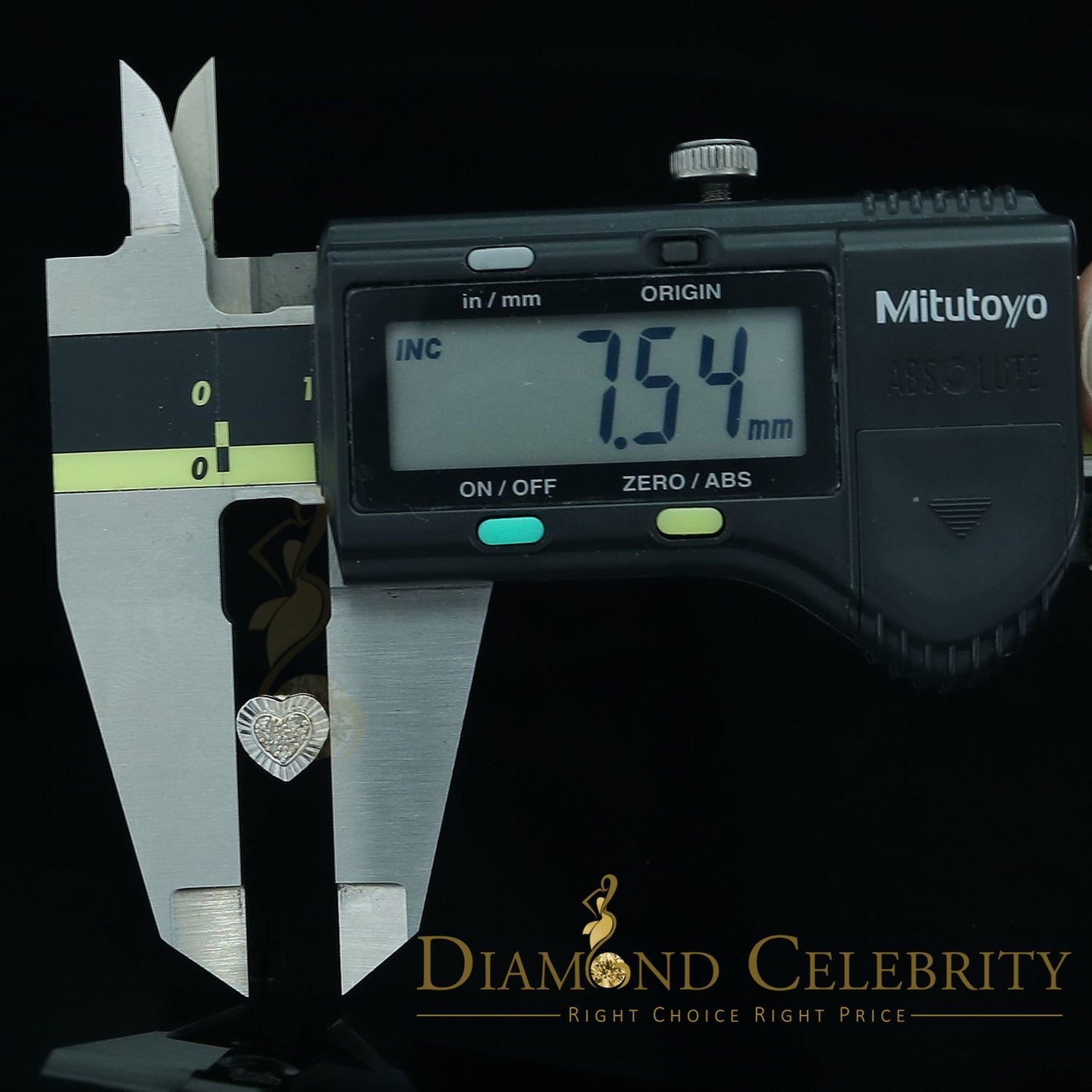DiamondCelebritees Aretes Para Hombre Heart 925 White Silver 0.10ct Diamond Women & Men Earrings
