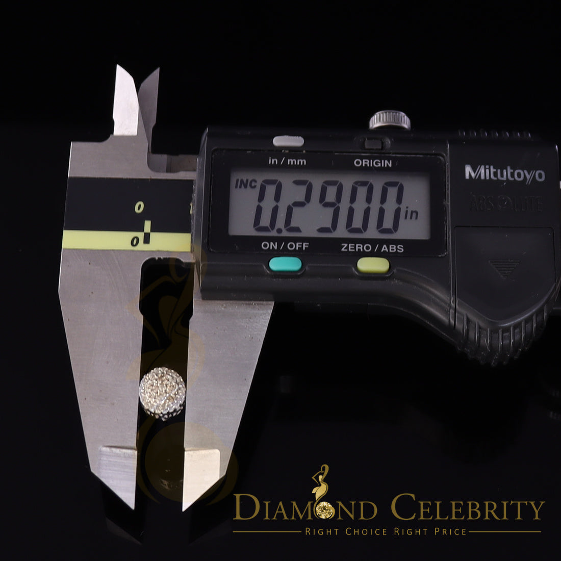 DiamondCelebritees 10K Real White Gold w/ Real 0.50CT Diamond Men's/Women's Stud Round Earring