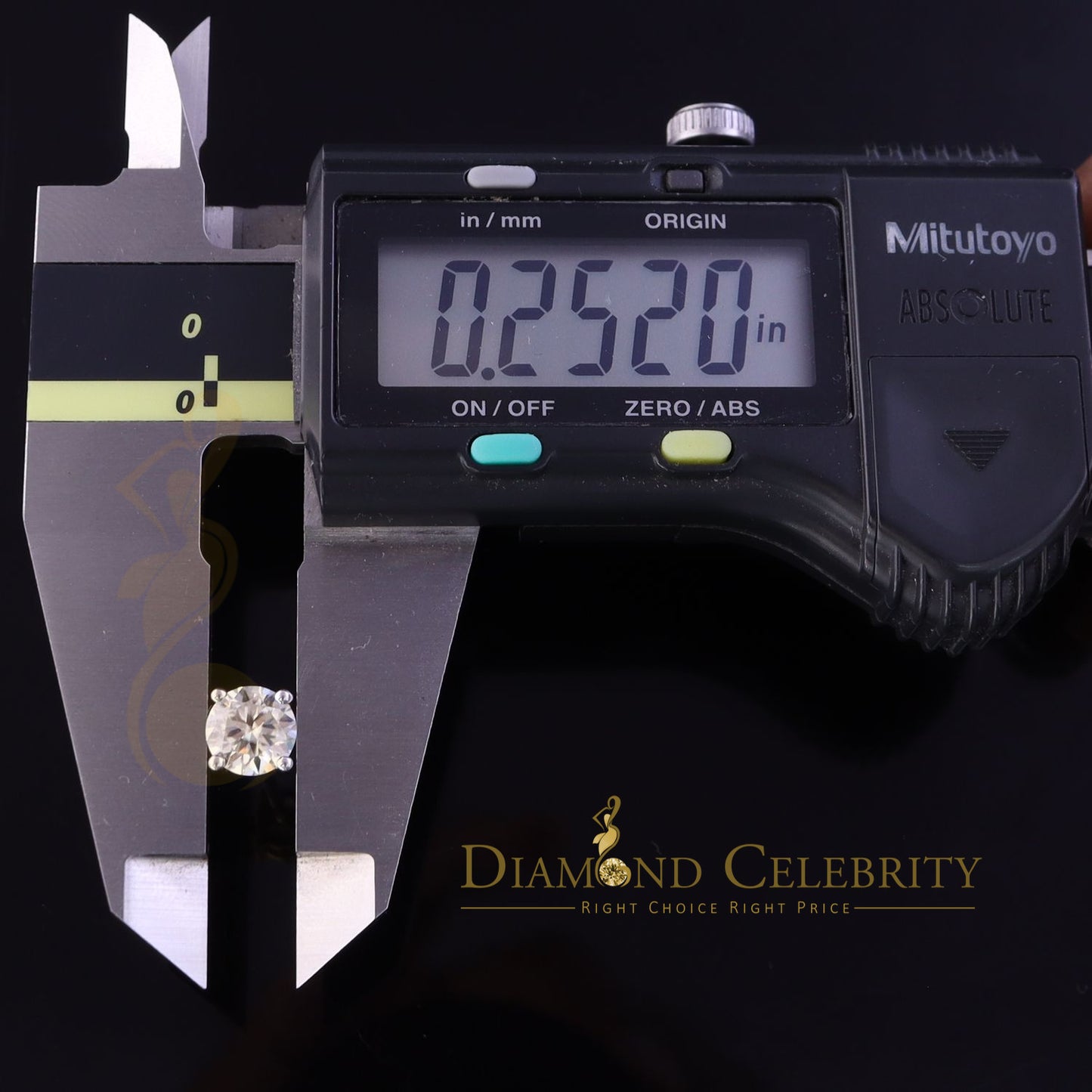 DiamondCelebritees Mens/Women Stud Yellow 925 Silver W/ 2.00ct VVS 'D' Moissanite Stud Earring