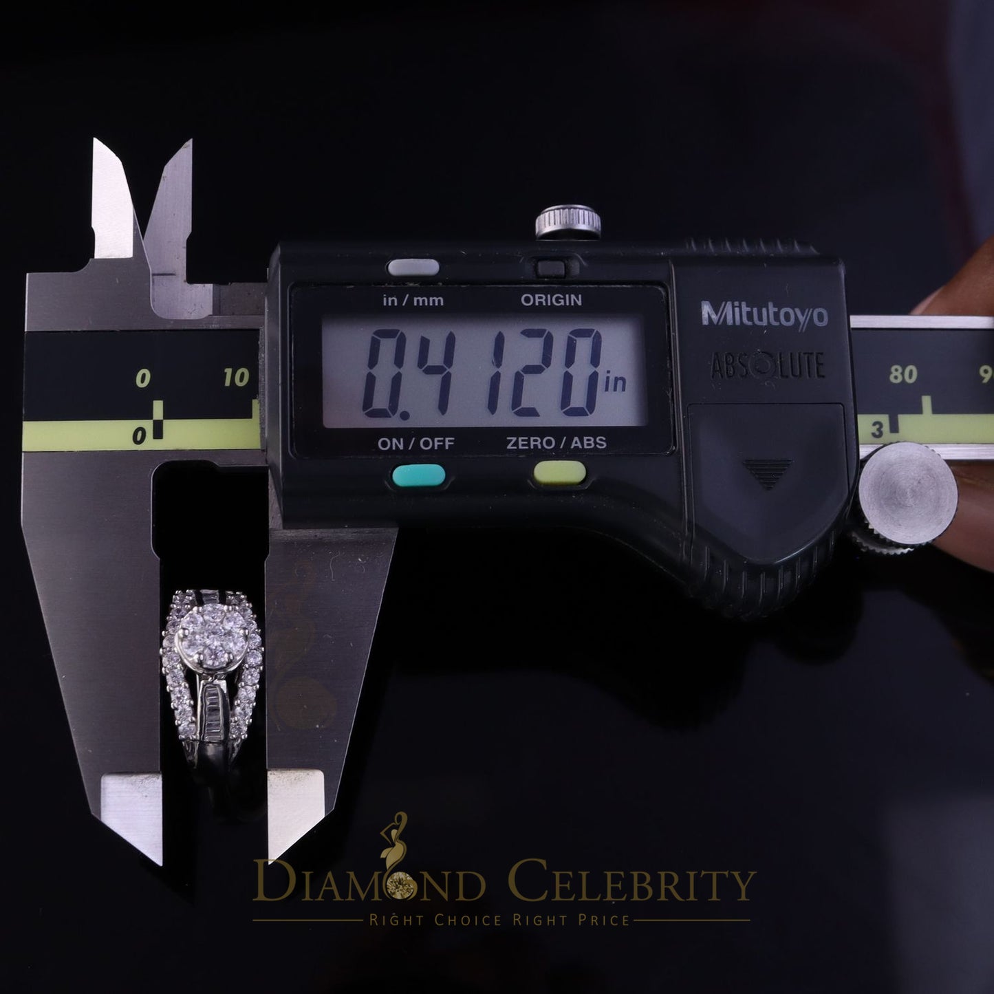 DiamondCelebritees 2.00ct Cubic Zirconia Sterling White Silver Round Engagement Womens Ring Size 7