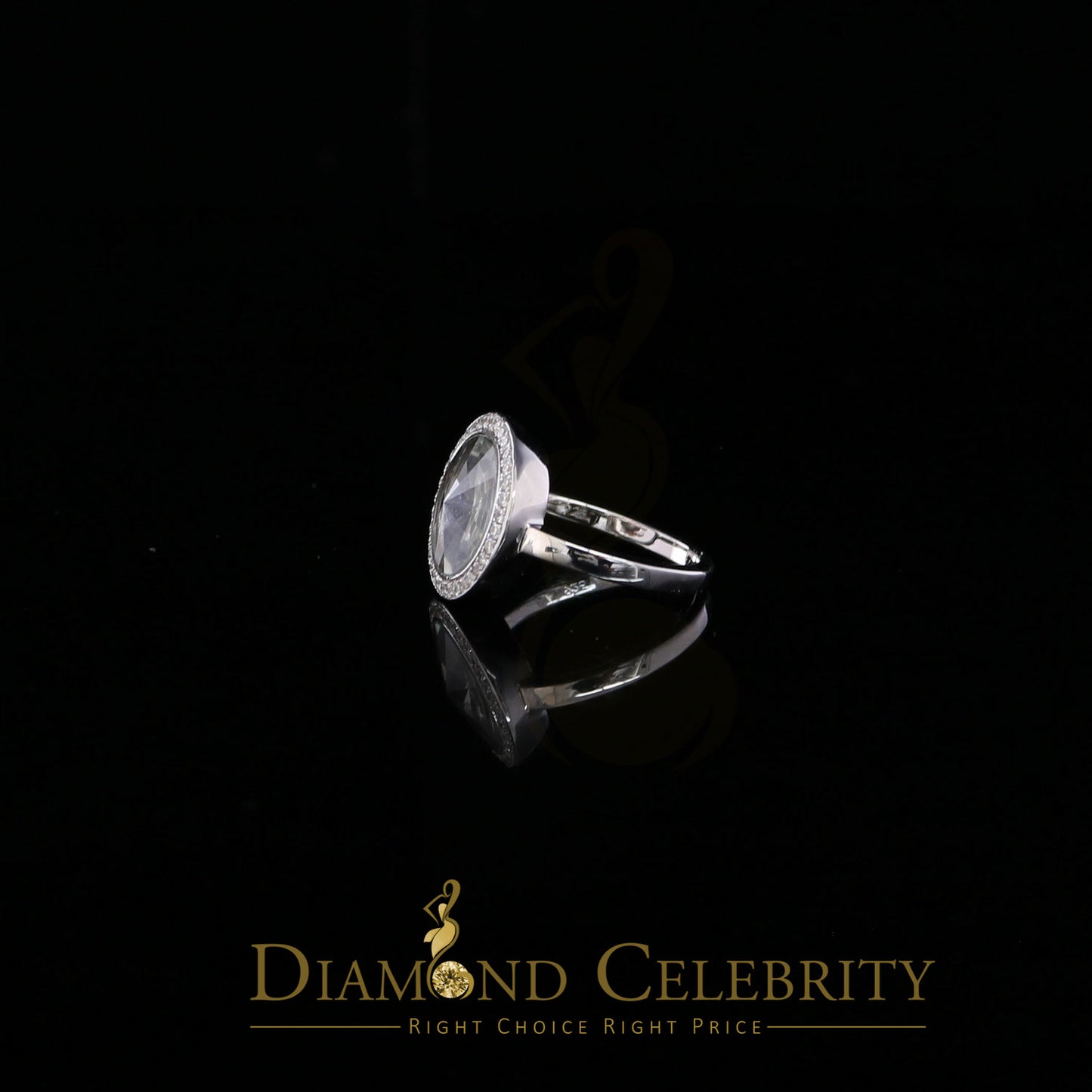 DiamondCelebritees White 0.50ct 925 Sterling Silver Fleur de lis Cubic Zirconia Women's Ring Size 7