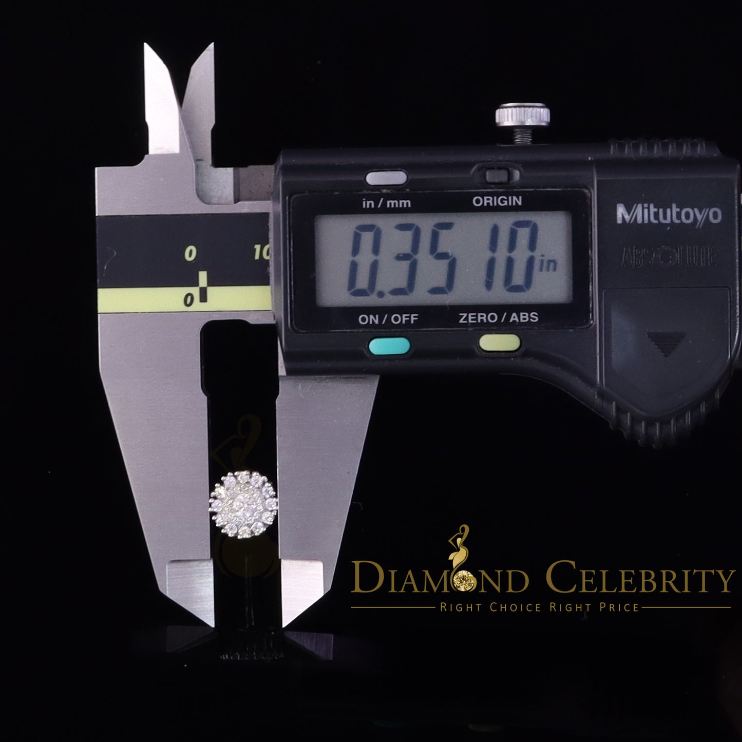 DiamondCelebritees 1.28ct Cubic Zirconia White 925 Sterling Silver For Men's/Womens Round Earrings