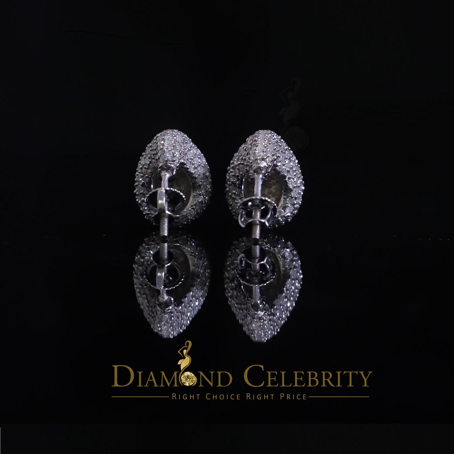 Diamondcelebritees New Fashionable 4CT VVS D Moissanite Womens 925 White Silver Tear Drop Earrings