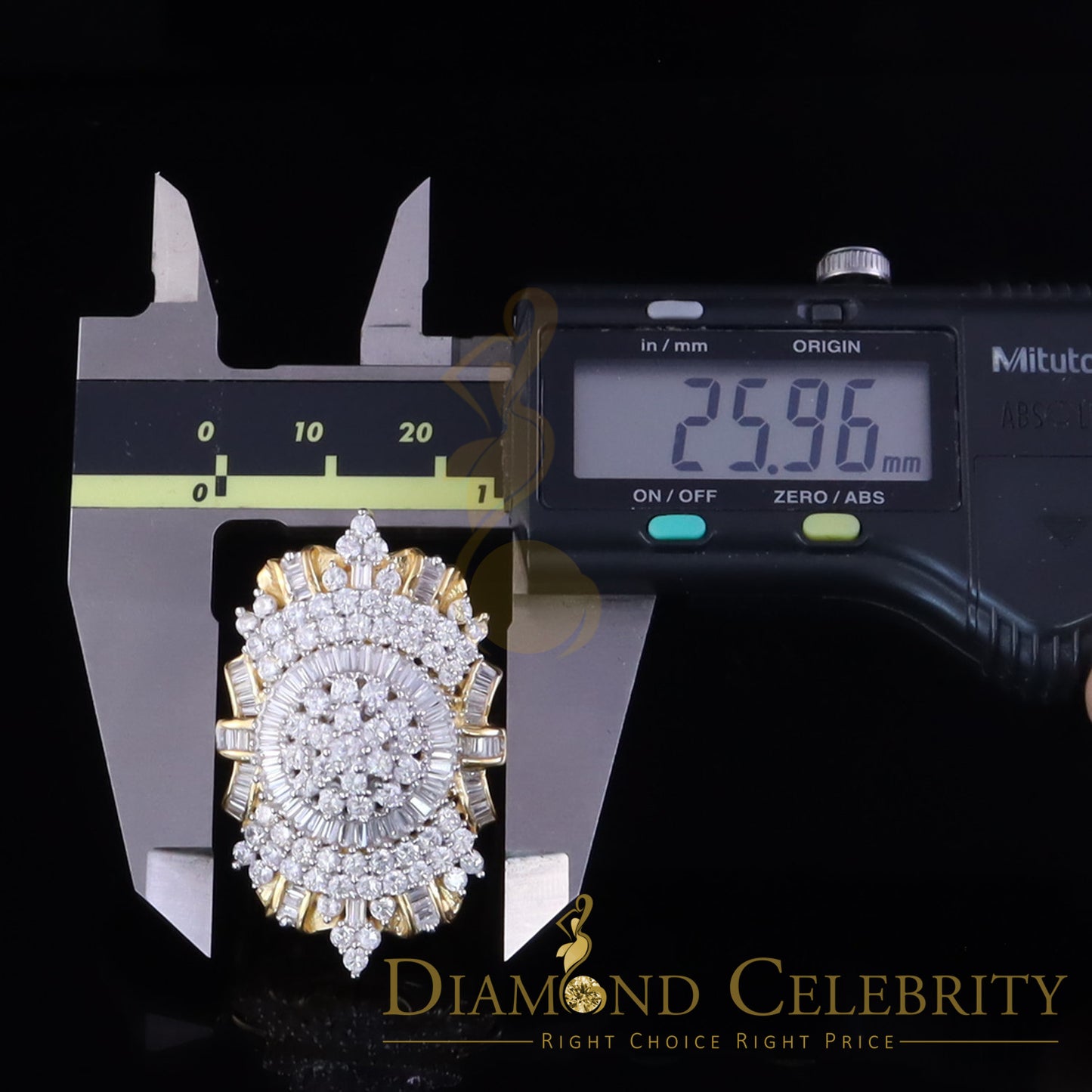 DiamondCelebritees 11.00ct Cubic Zirconia 925 Sterling Silver Yellow Cocktail Womens Ring Size 9